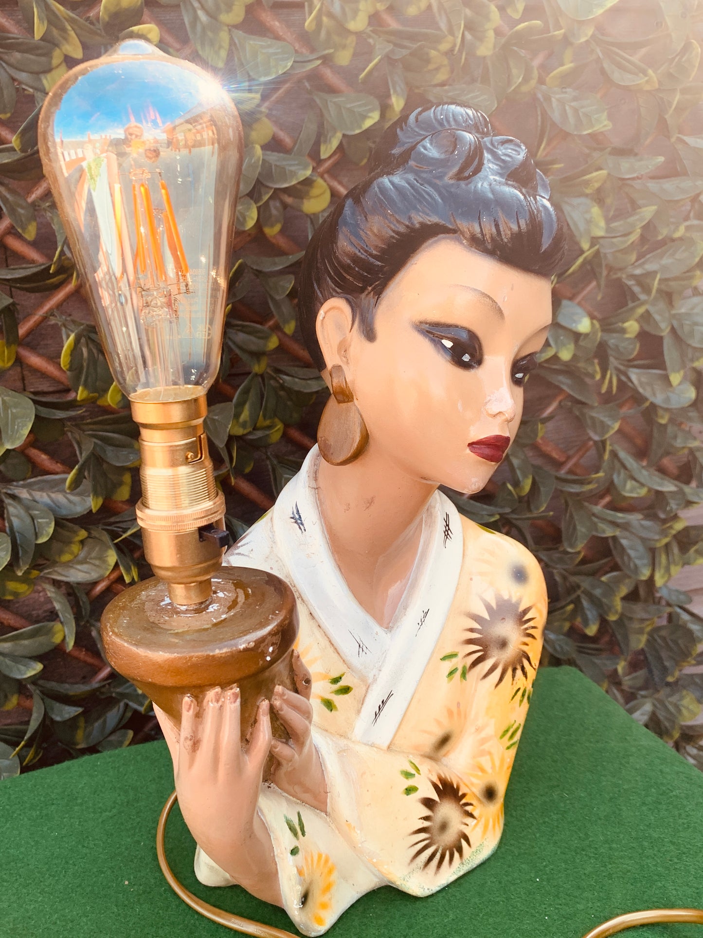 Vintage 1950’s Nieri ‘Lady Mitsuko’ Tretchikoff Style Geisha Chalkware Lamp
