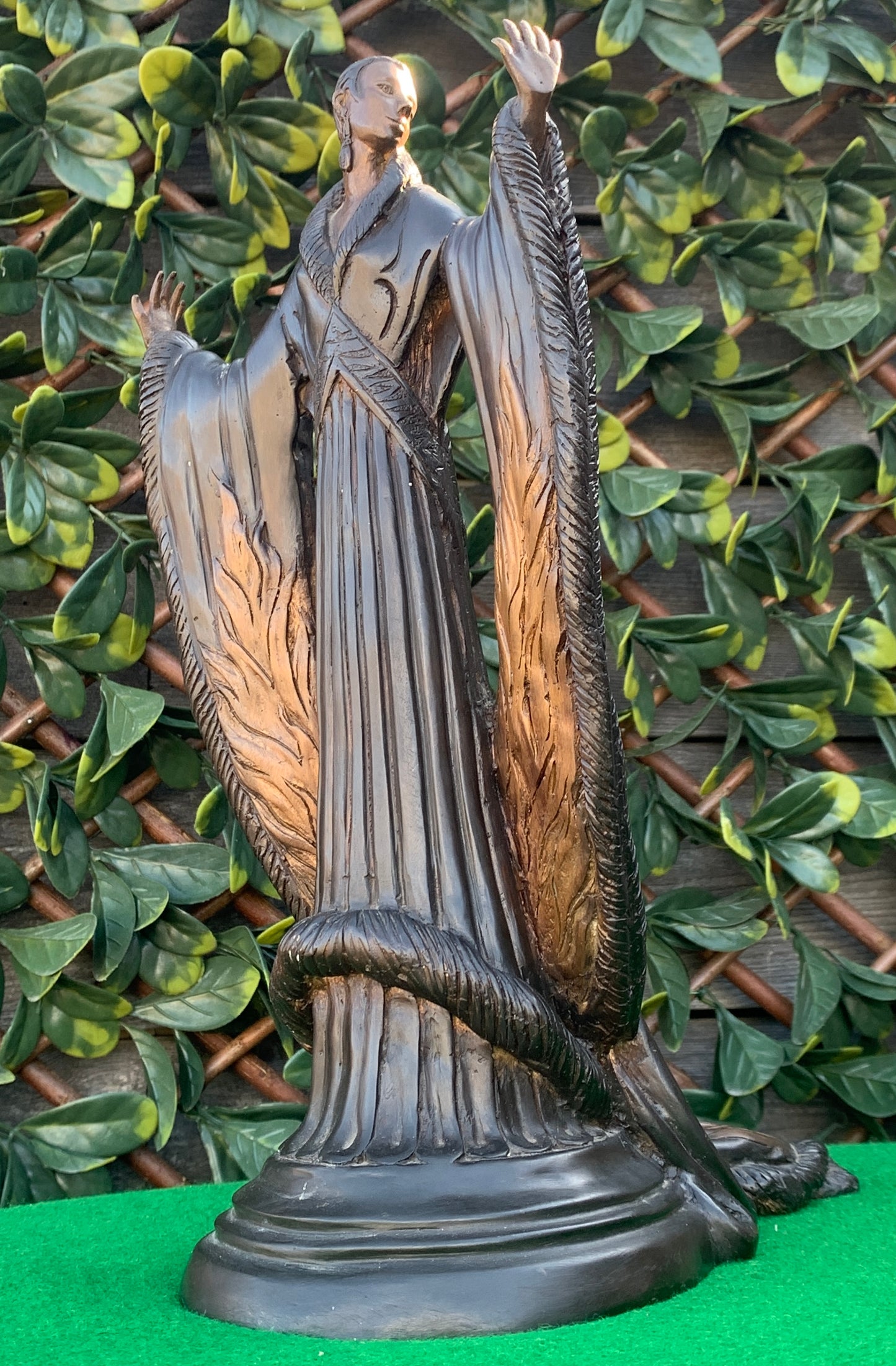 Bronze Female Sculpture in Art Deco style of Erté’s ‘Femme De Luxe’.