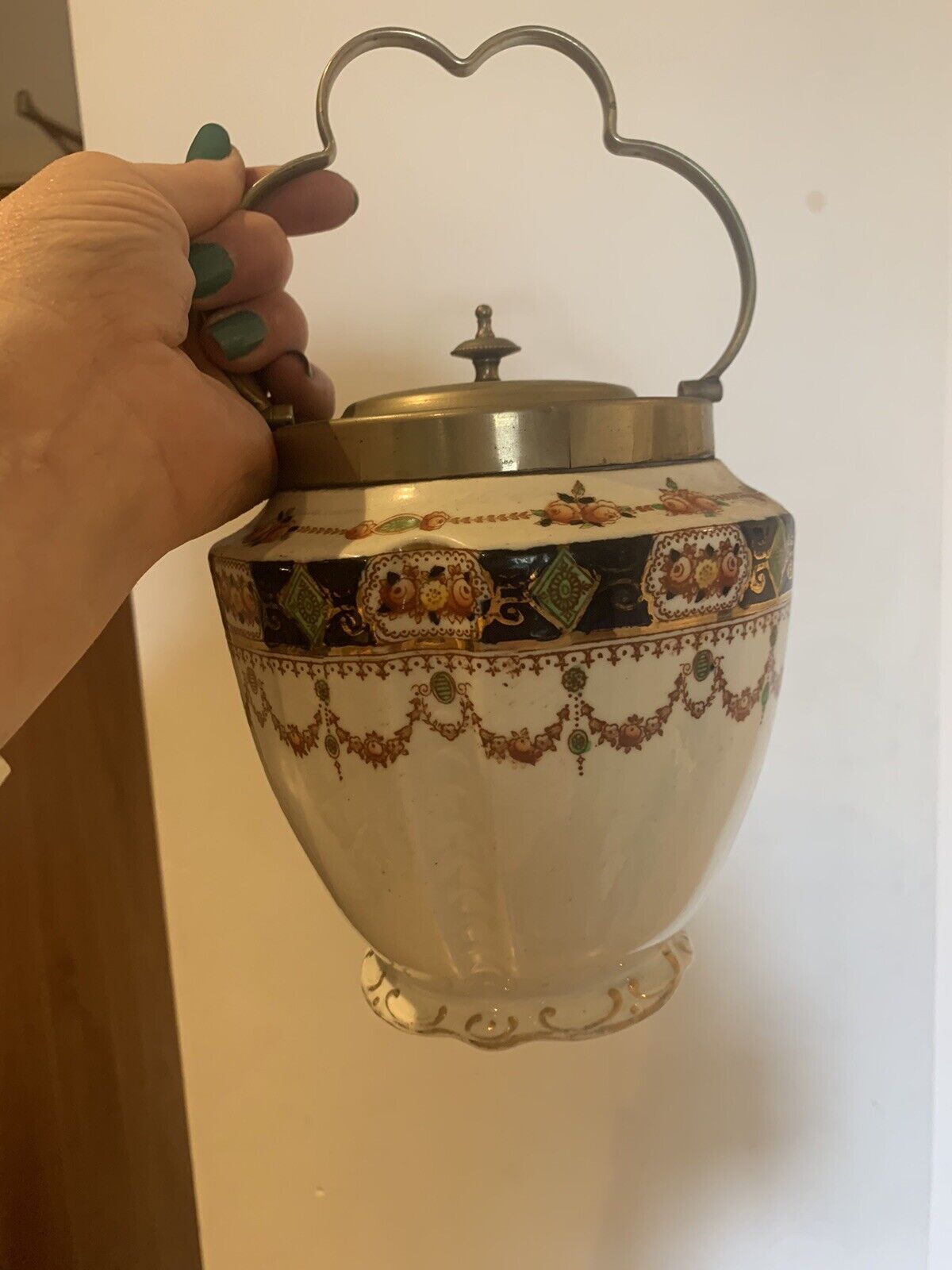 Antique Wild Brothers ‘Mona’ Patterned Biscuit/Ginger Jar - Rare Find.
