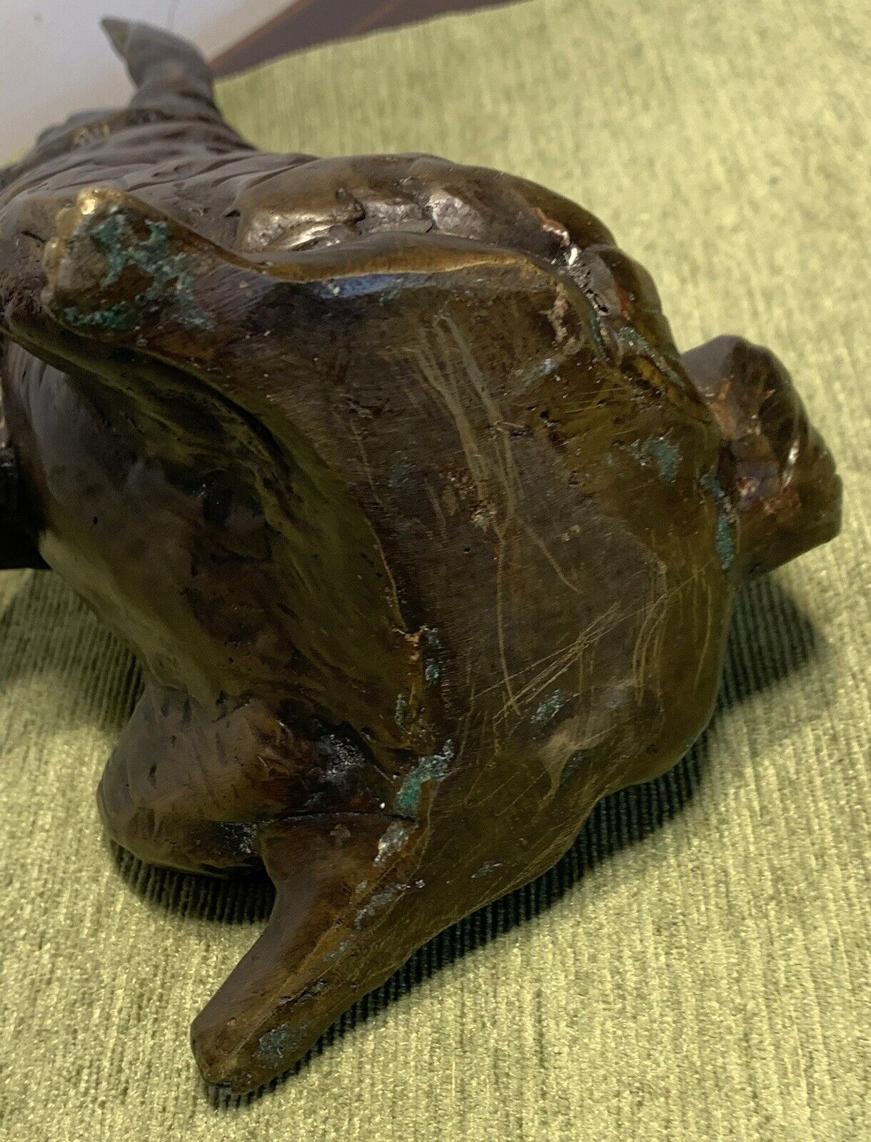 Beautiful Vintage SOLID BRONZE Large Hare Sculpture