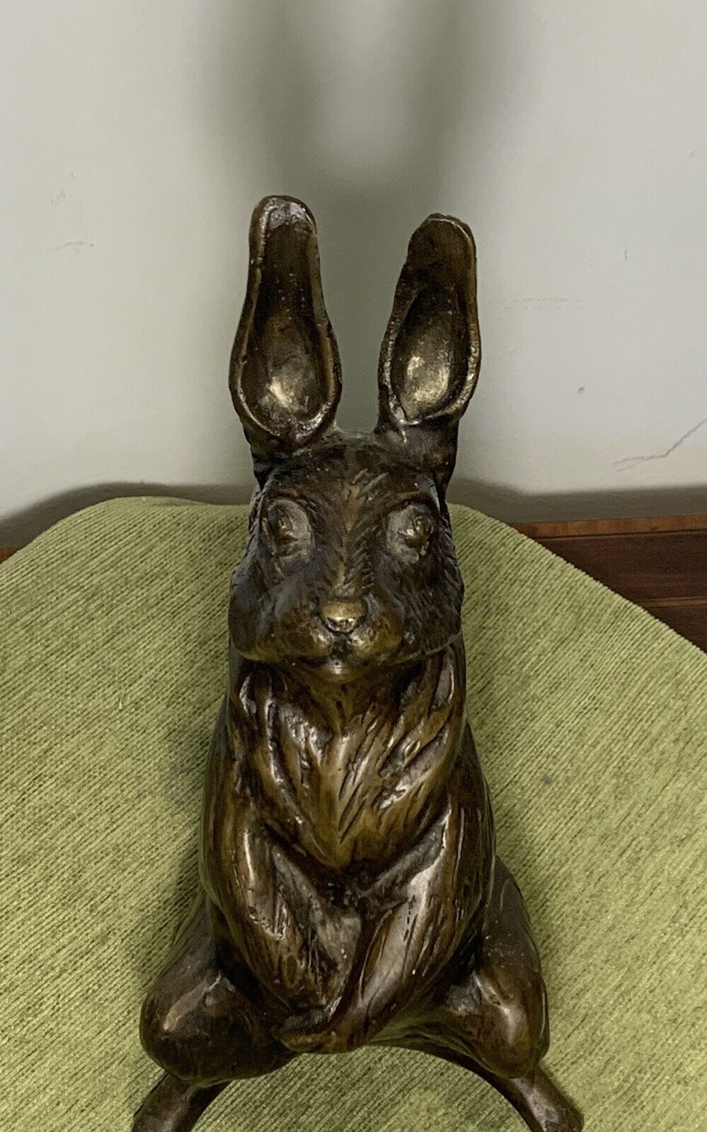 Beautiful Vintage SOLID BRONZE Large Hare Sculpture