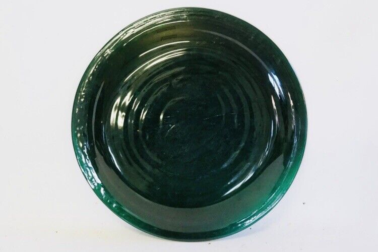 Antique Qing Dynasty Chinese Peking Emerald Green Glass Platter/Plate/Dish