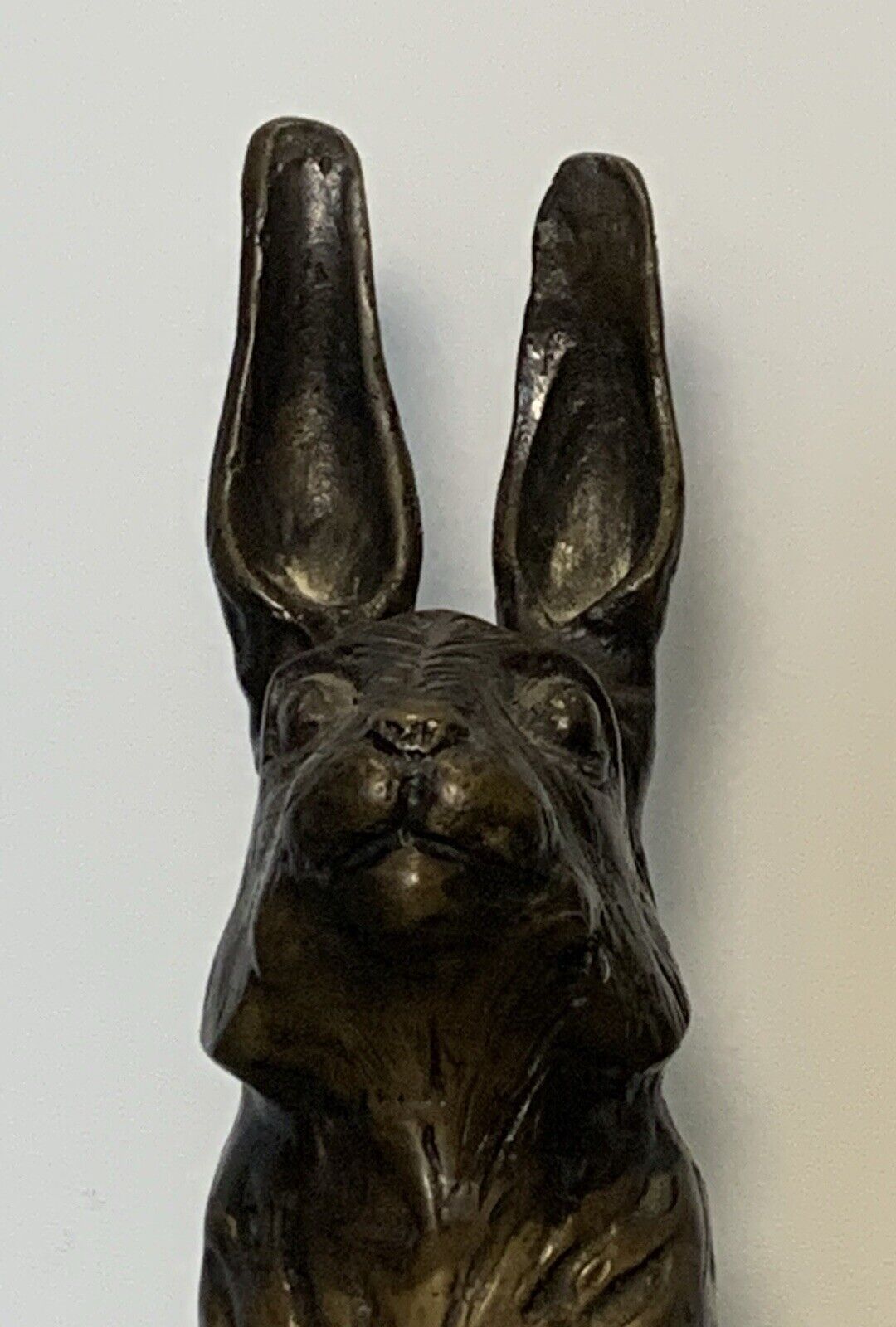 Beautiful Vintage SOLID BRONZE Large Hare Sculpture