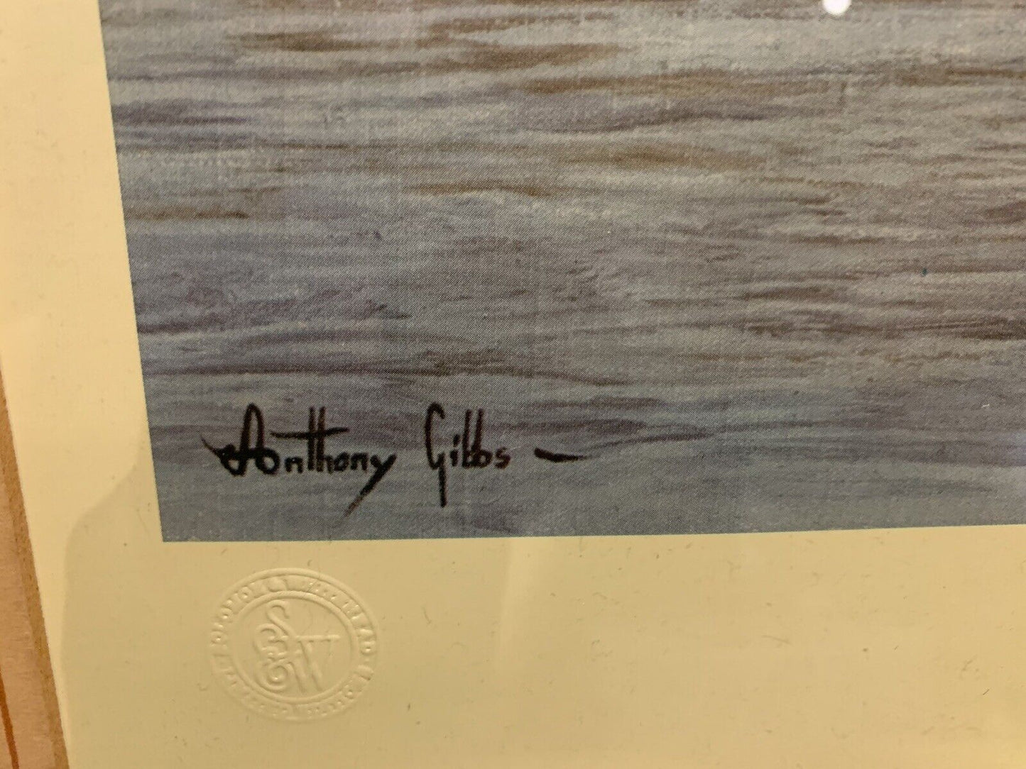 Framed 'Anthony Gibbs' signed print of 'Evening on the Galana' Limited Edition