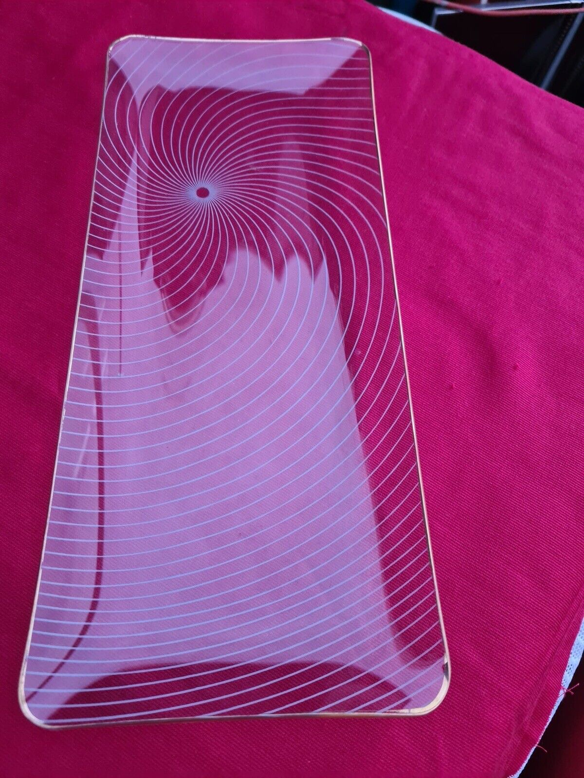 ''Chance Brothers' Swirl Pattern Glass Serving Plates
