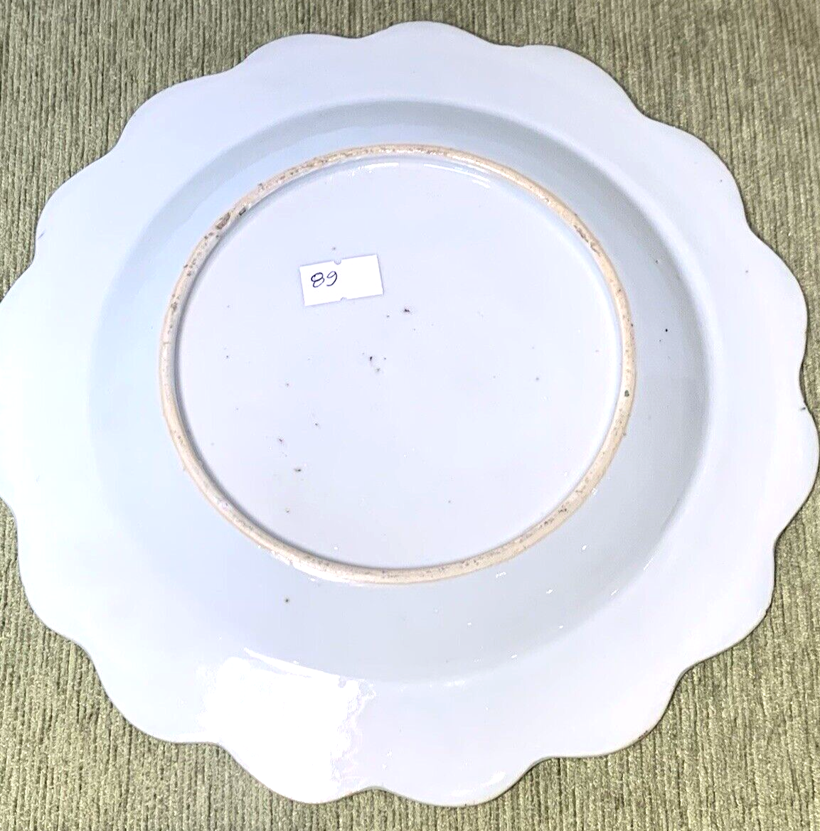 Antique Chinese 18th Century Qianlong Famille Rose Porcelain Plate, Qing Dynasty