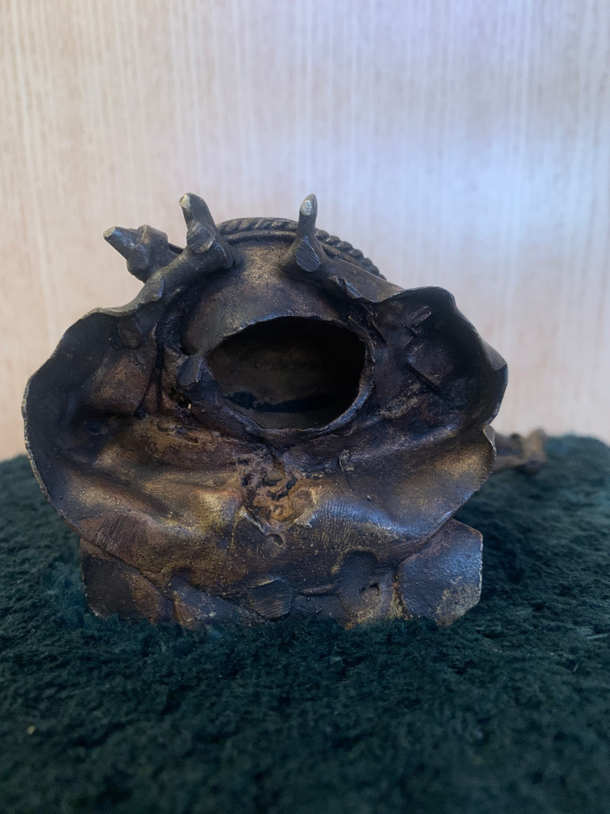 Vintage West African Bronze Musician Sculpture Early-Mid 1900's