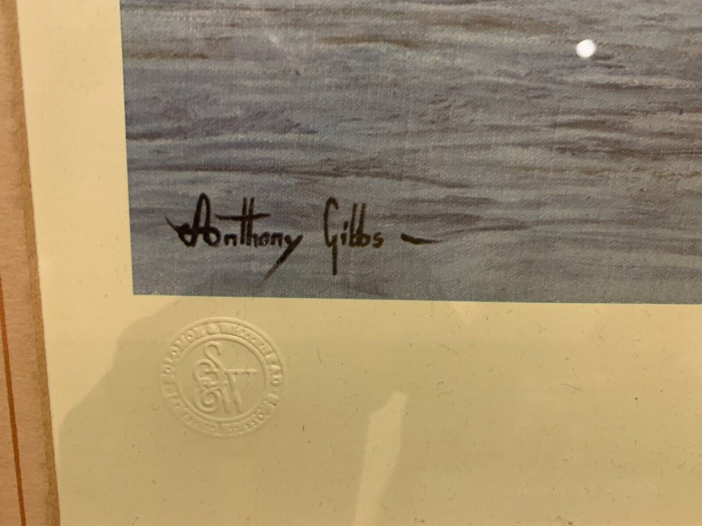 Framed 'Anthony Gibbs' signed print of 'Evening on the Galana' Limited Edition