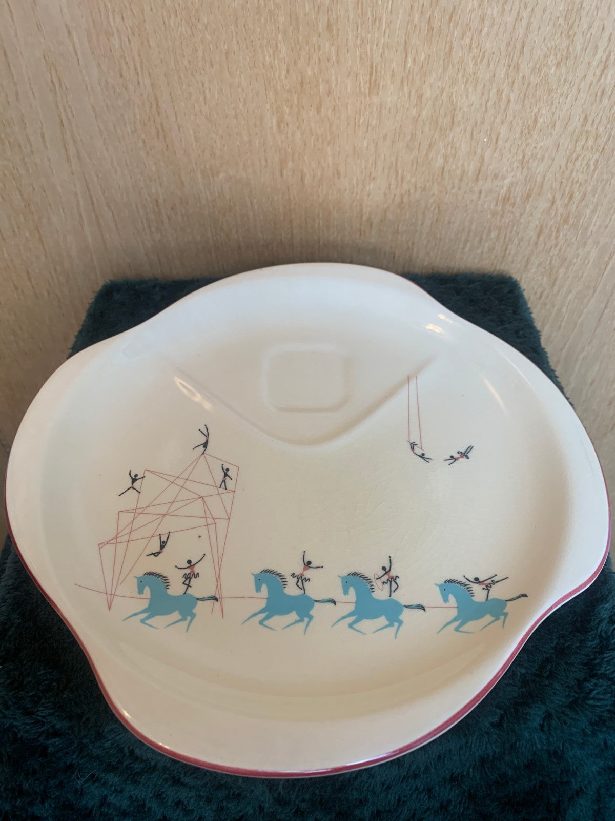 Vintage 1950's Beswick 'Circus Pattern' Snack/Hostess Sets (3 sets of 2)