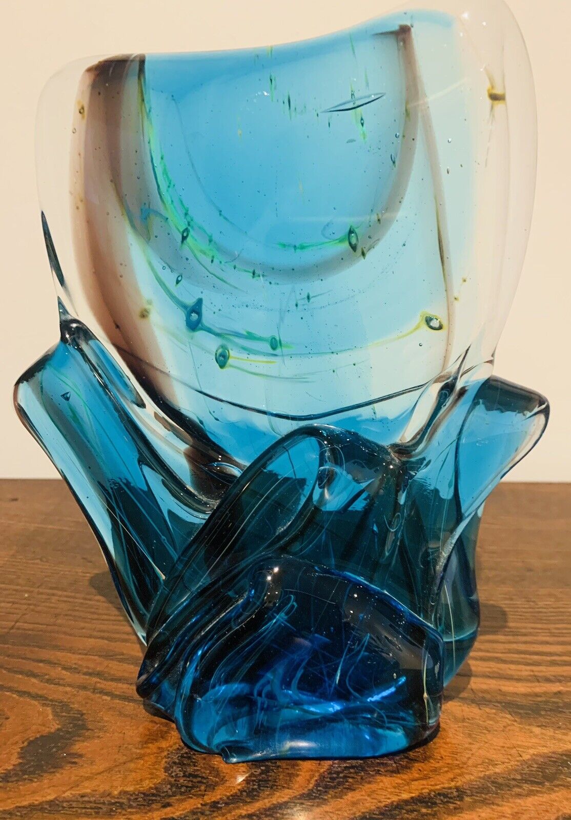 Mdina Vintage 'Sea & Sand Collection' Freeform Glass Sculpture (MCM)