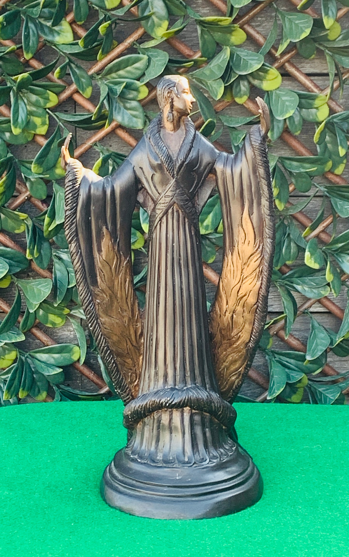 Bronze Female Sculpture in Art Deco style of Erté’s ‘Femme De Luxe’.