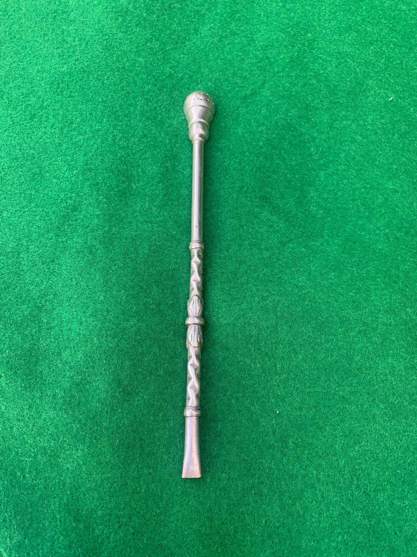 Solid Silver (800) Argentinian Bombilla -Yerba Mate Tea Straw