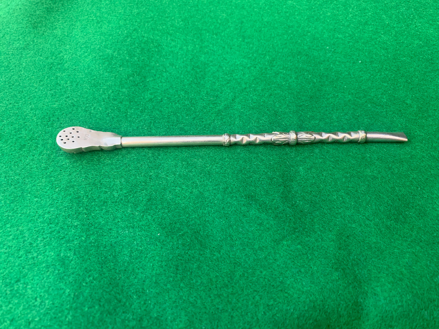 Solid Silver (800) Argentinian Bombilla -Yerba Mate Tea Straw