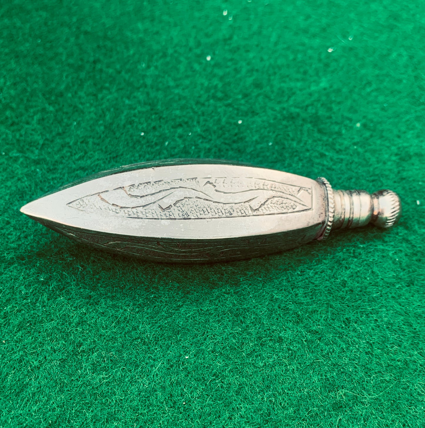Antique (early 1900’s) Silver Plated Middle Eastern Scent/Kohl Bottle