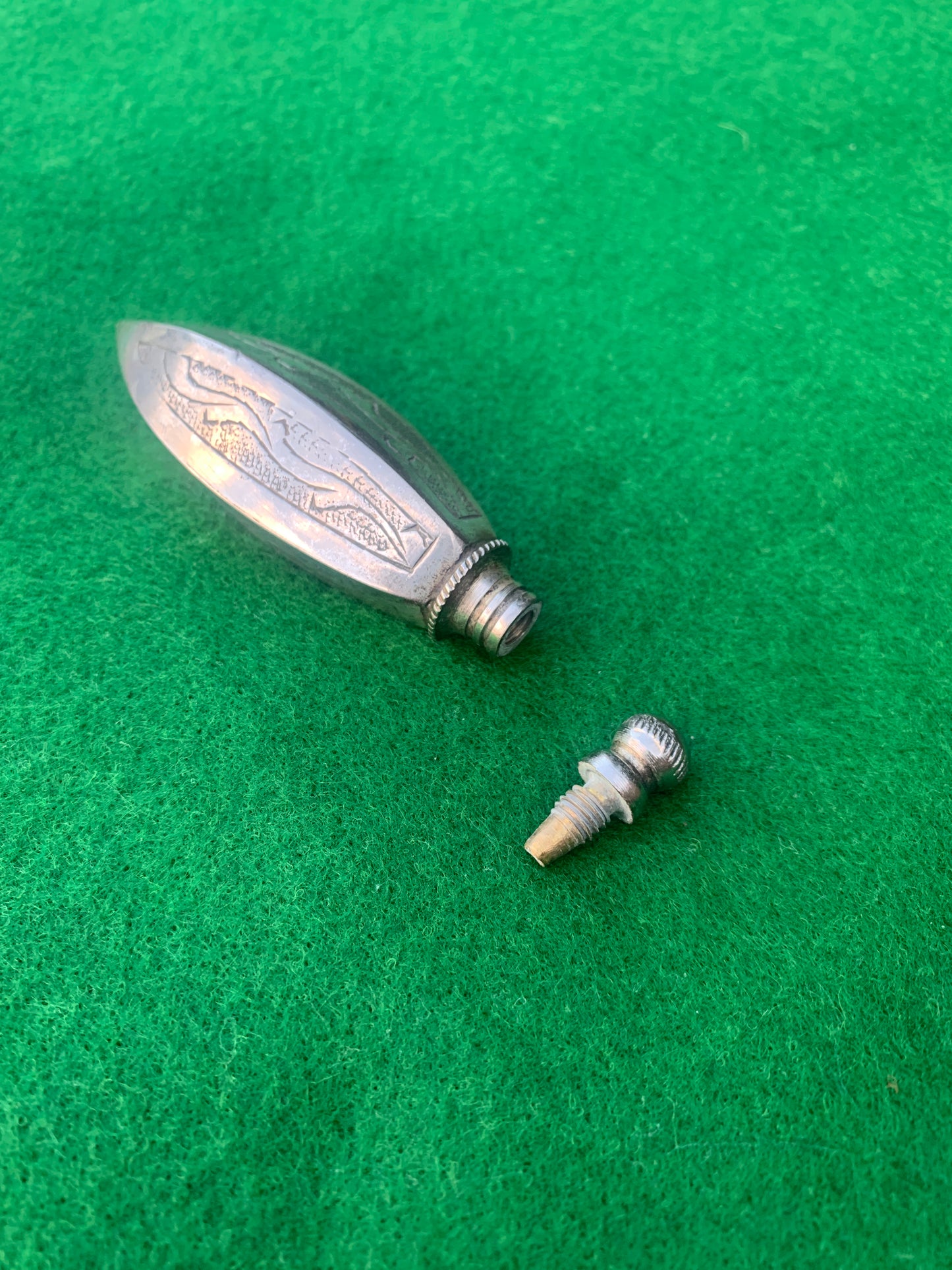 Antique (early 1900’s) Silver Plated Middle Eastern Scent/Kohl Bottle