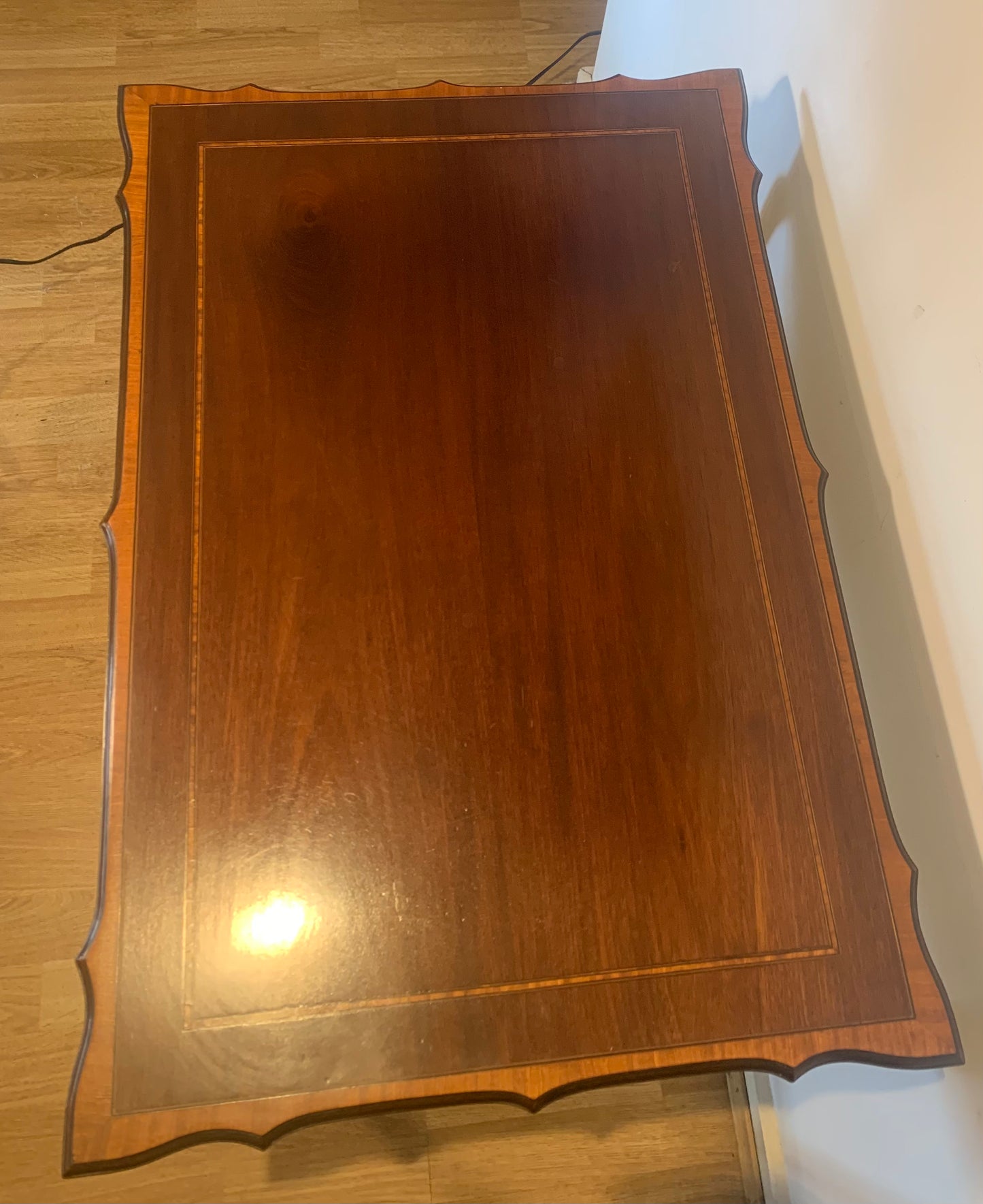 Antique Edwardian Mahogany Two Tiered Occasional/Hall Table with Satinwood Inlay