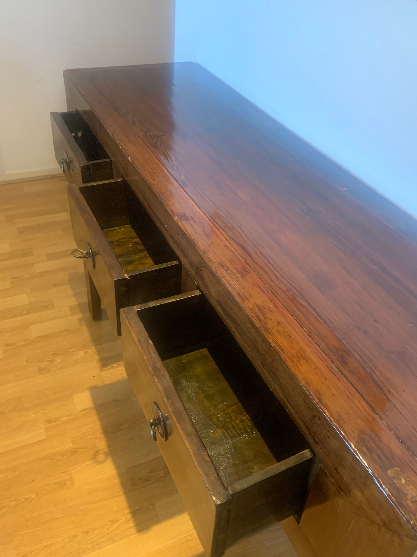 Antique One-Of a Kind Chinese Hardwood Console, Hall, Altar Table/Sideboard