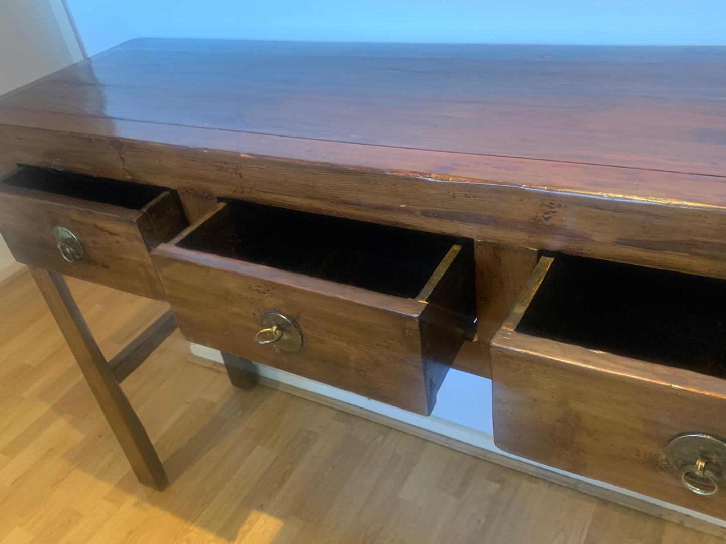 Antique One-Of a Kind Chinese Hardwood Console, Hall, Altar Table/Sideboard