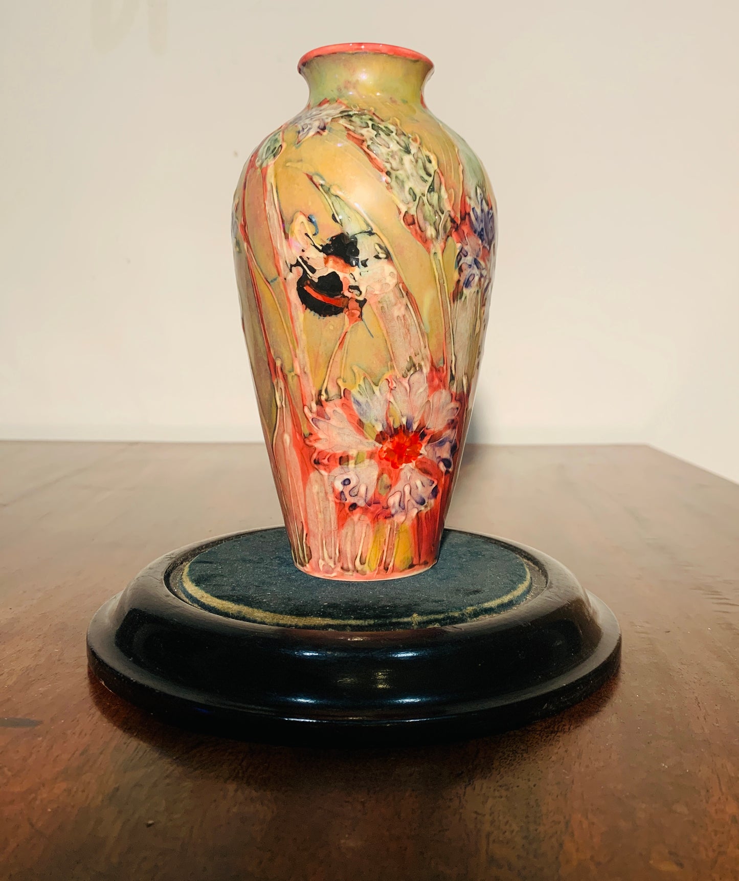Beautiful Original Original Jonathan Cox Lustreware Vase 'Cornflowers'.