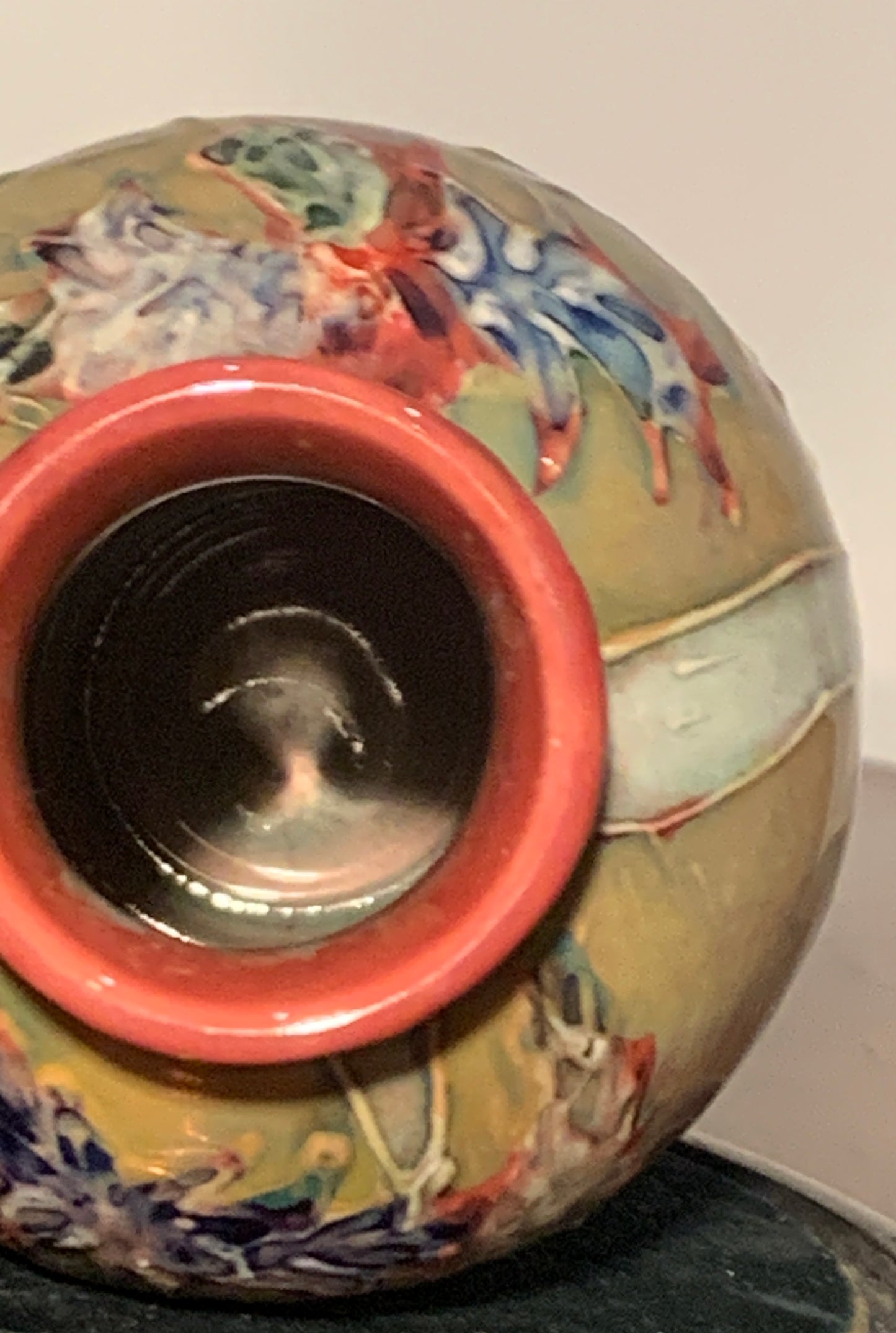 Beautiful Original Original Jonathan Cox Lustreware Vase 'Cornflowers'.