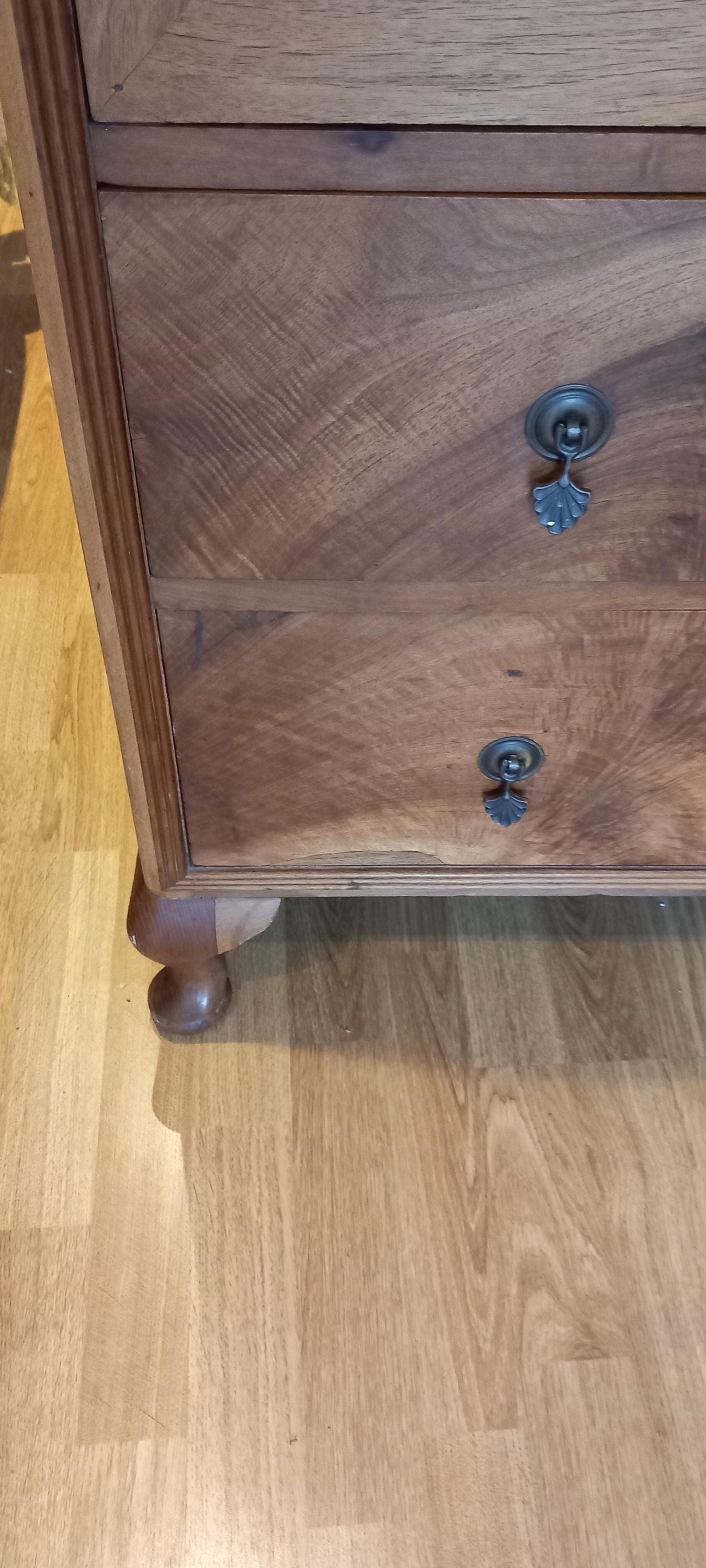 Vintage Walnut Veneer Shorty Wardrobe by Newbery & Spindler - circa 1950's