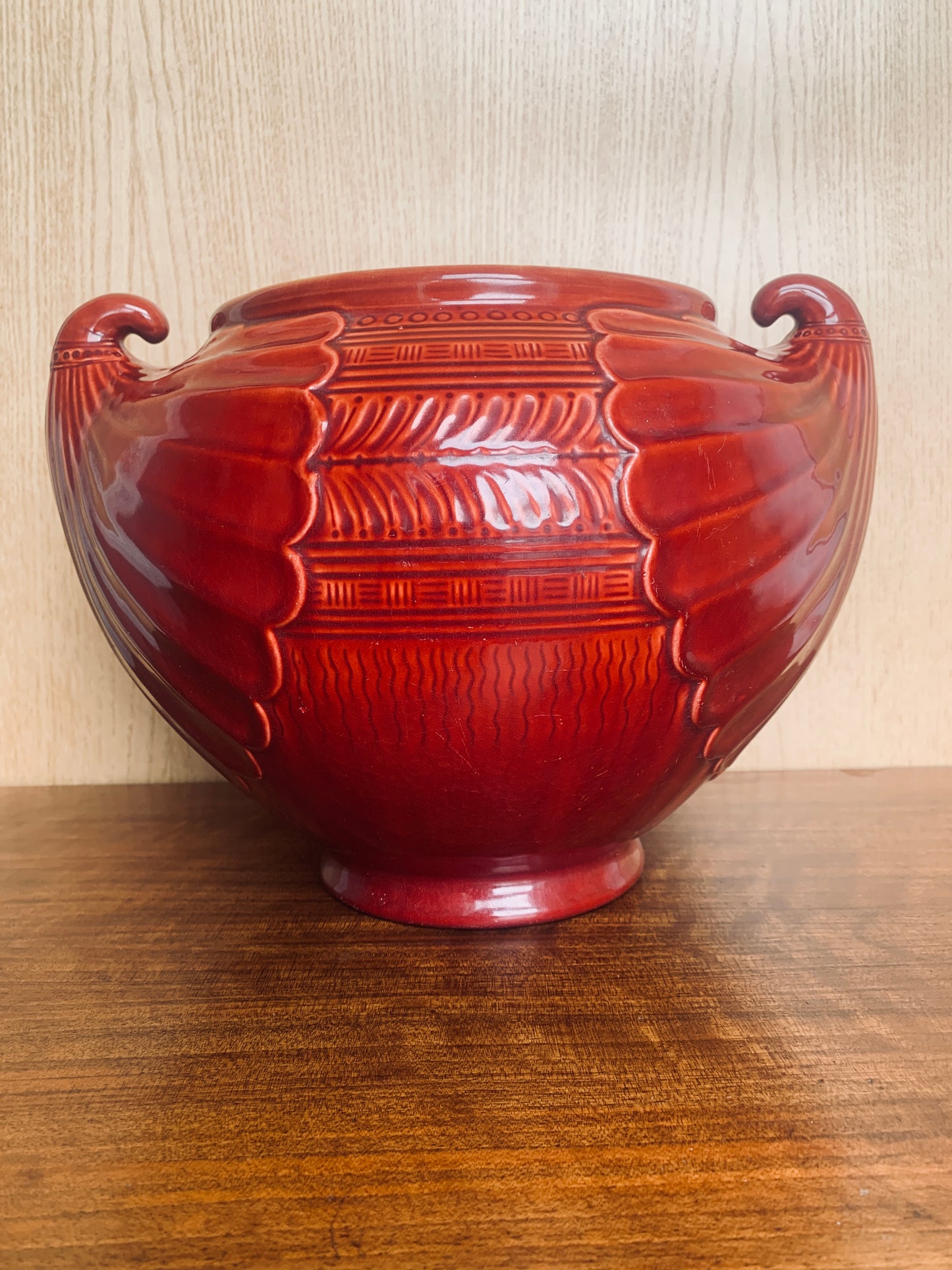 Antique Bretby Art Pottery Jardiniere by Christopher Dresser – Rare Early Production (c. mid to late 1800s)