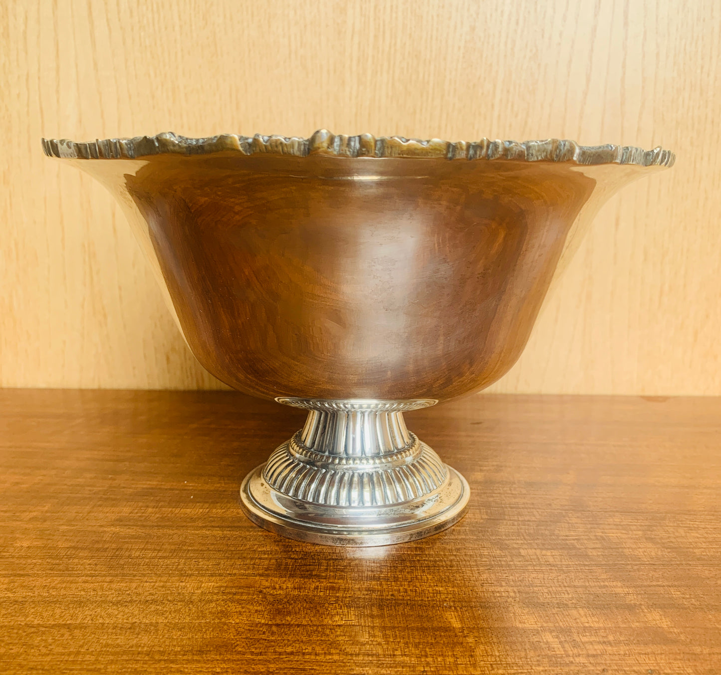 Ornate Antique Silver Plated Pedestal Centrepiece Bowl (c 1880 -1910)