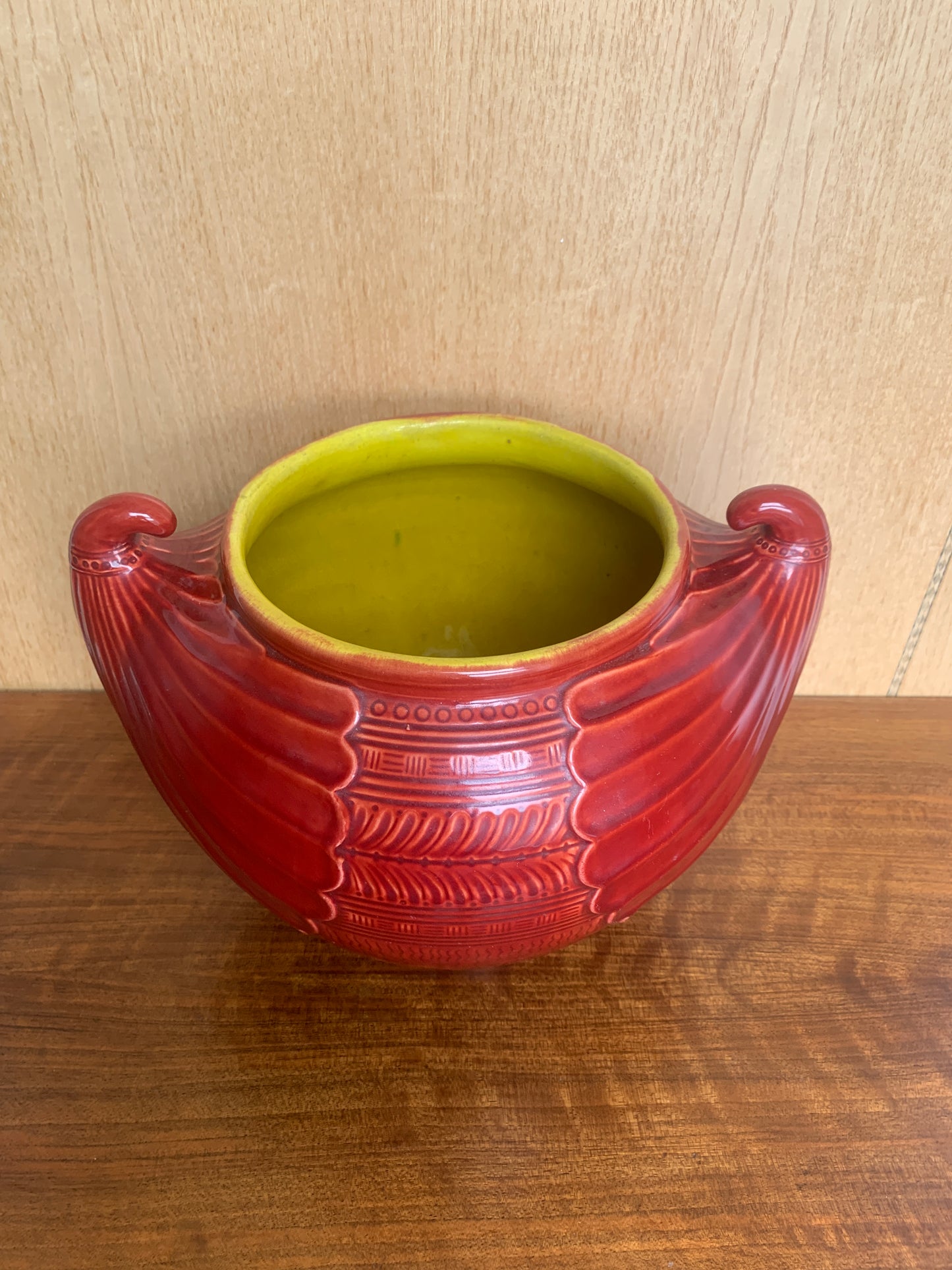 Antique Bretby Art Pottery Jardiniere by Christopher Dresser – Rare Early Production (c. mid to late 1800s)