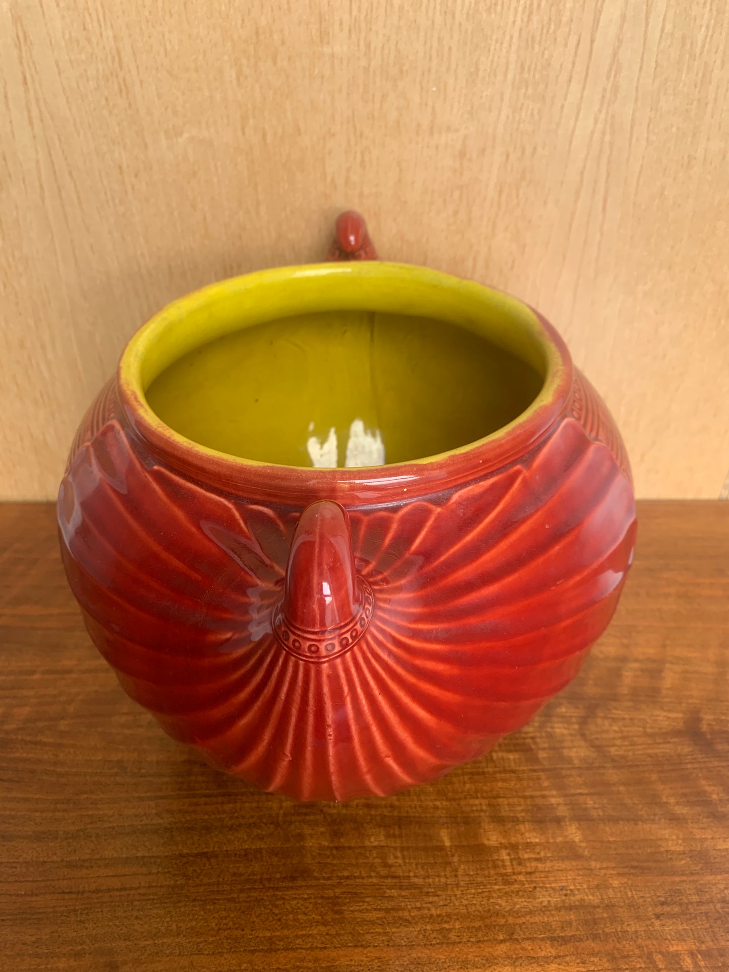 Antique Bretby Art Pottery Jardiniere by Christopher Dresser – Rare Early Production (c. mid to late 1800s)