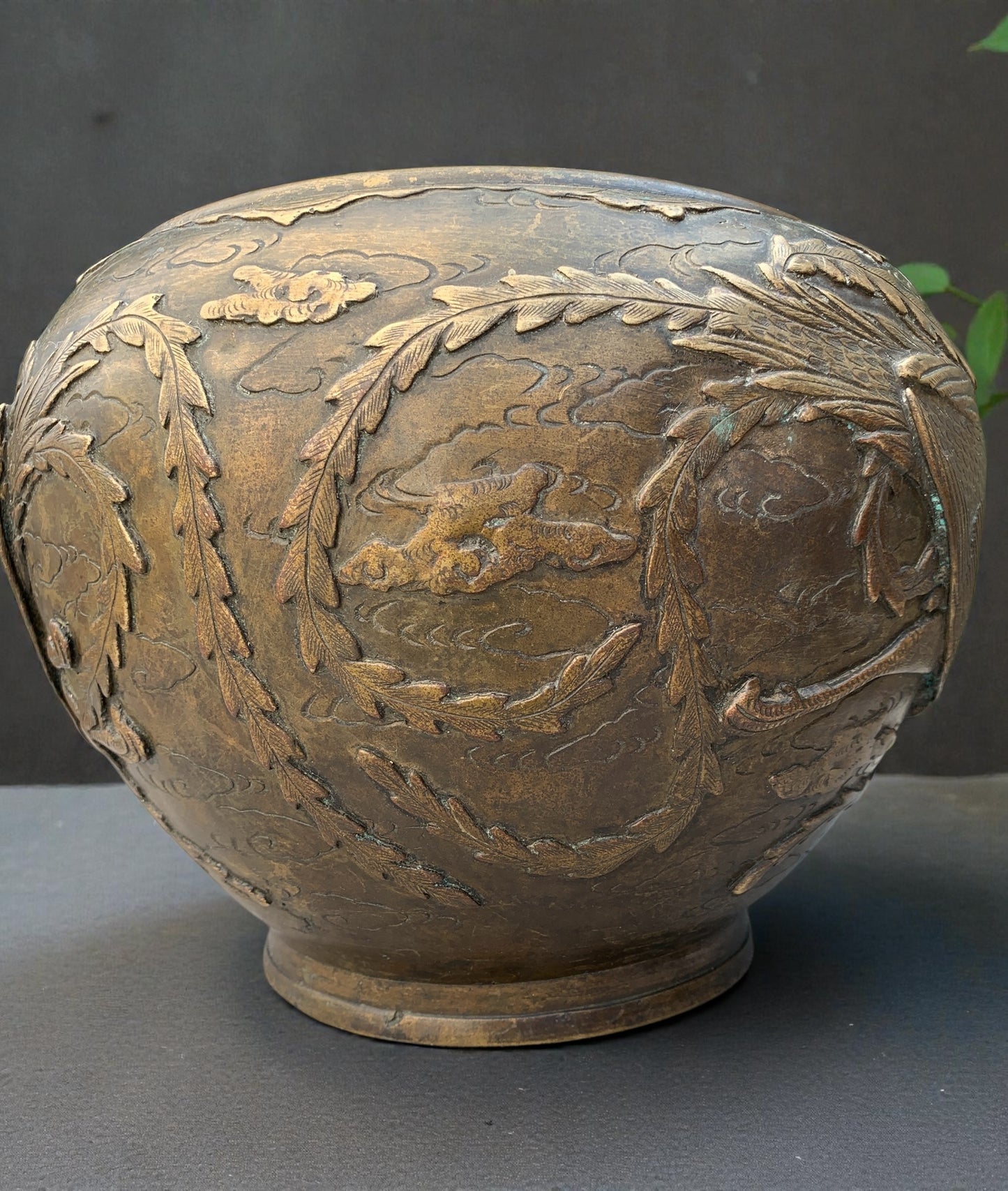 Antique Japanese Meiji Period Bronze Jardinière/Planter c1870