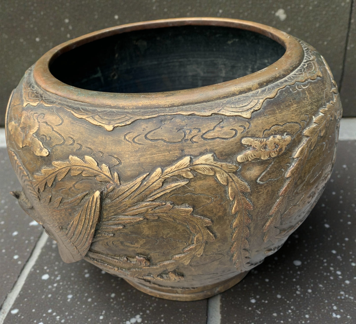 Antique Japanese Meiji Period Bronze Jardinière/Planter c1870