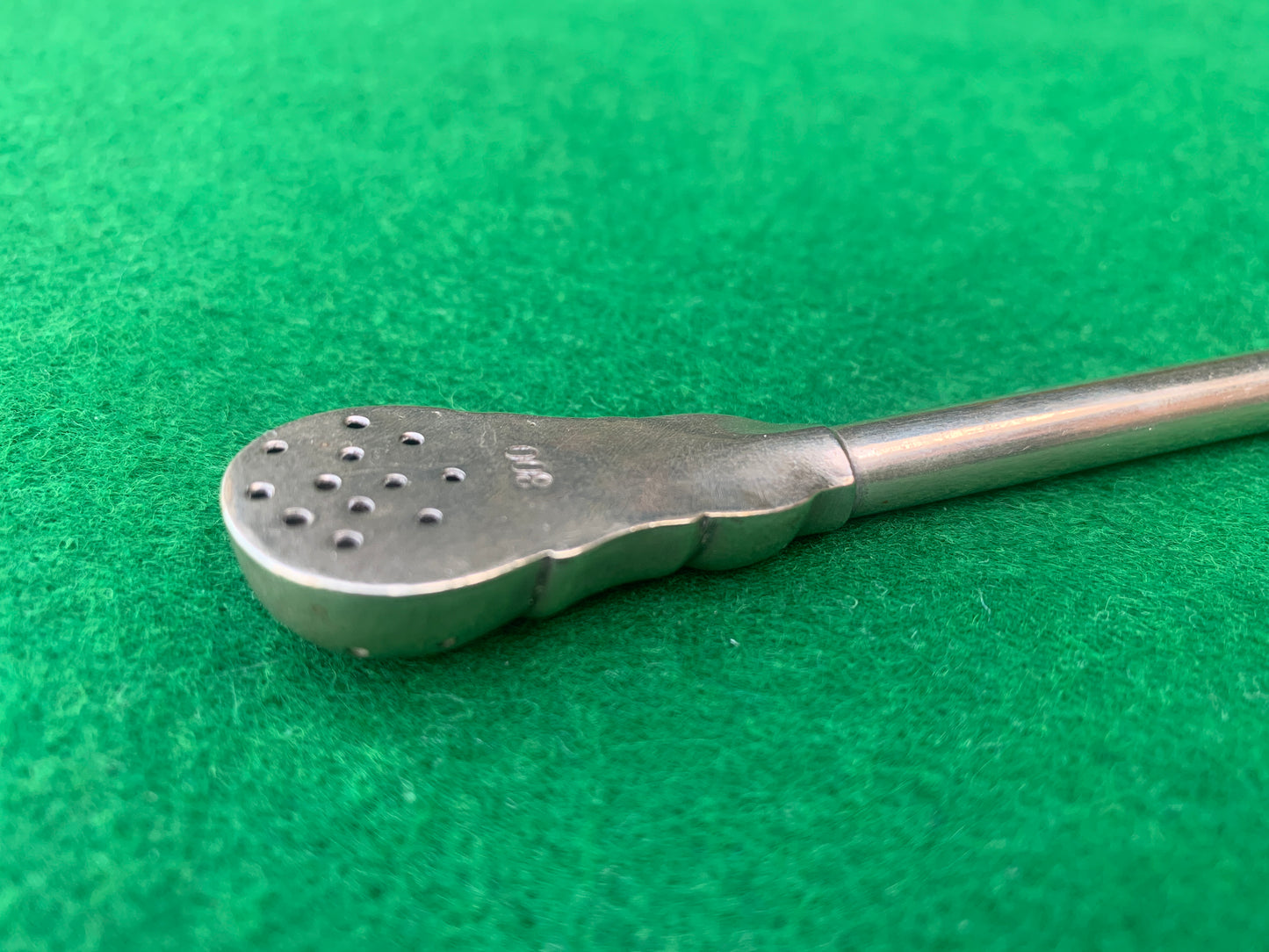 Solid Silver (800) Argentinian Bombilla -Yerba Mate Tea Straw