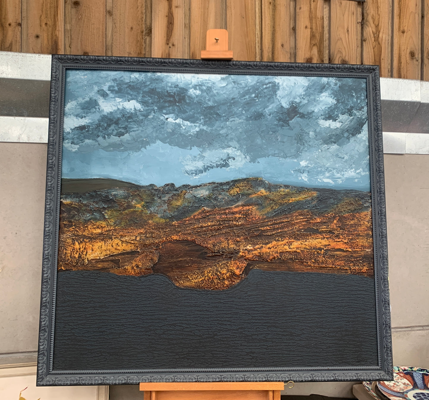 Very Large Original Oil Painting by Gustavo Vasquez King of 'Cabo Cope' Murcia, Spain, 2003. Spanish Coast.