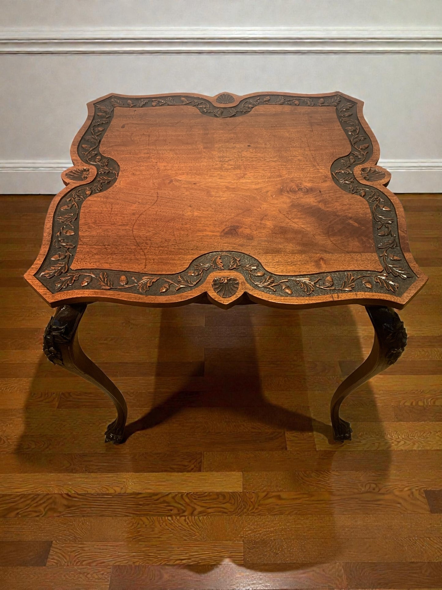 Exquisite Late Georgian/Early Victorian Oak Centre/Window Table with Acorn & Oak
