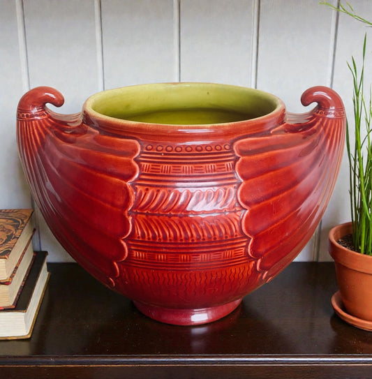 Antique Bretby Art Pottery Jardiniere by Christopher Dresser – Rare Early Production (c. mid to late 1800s)