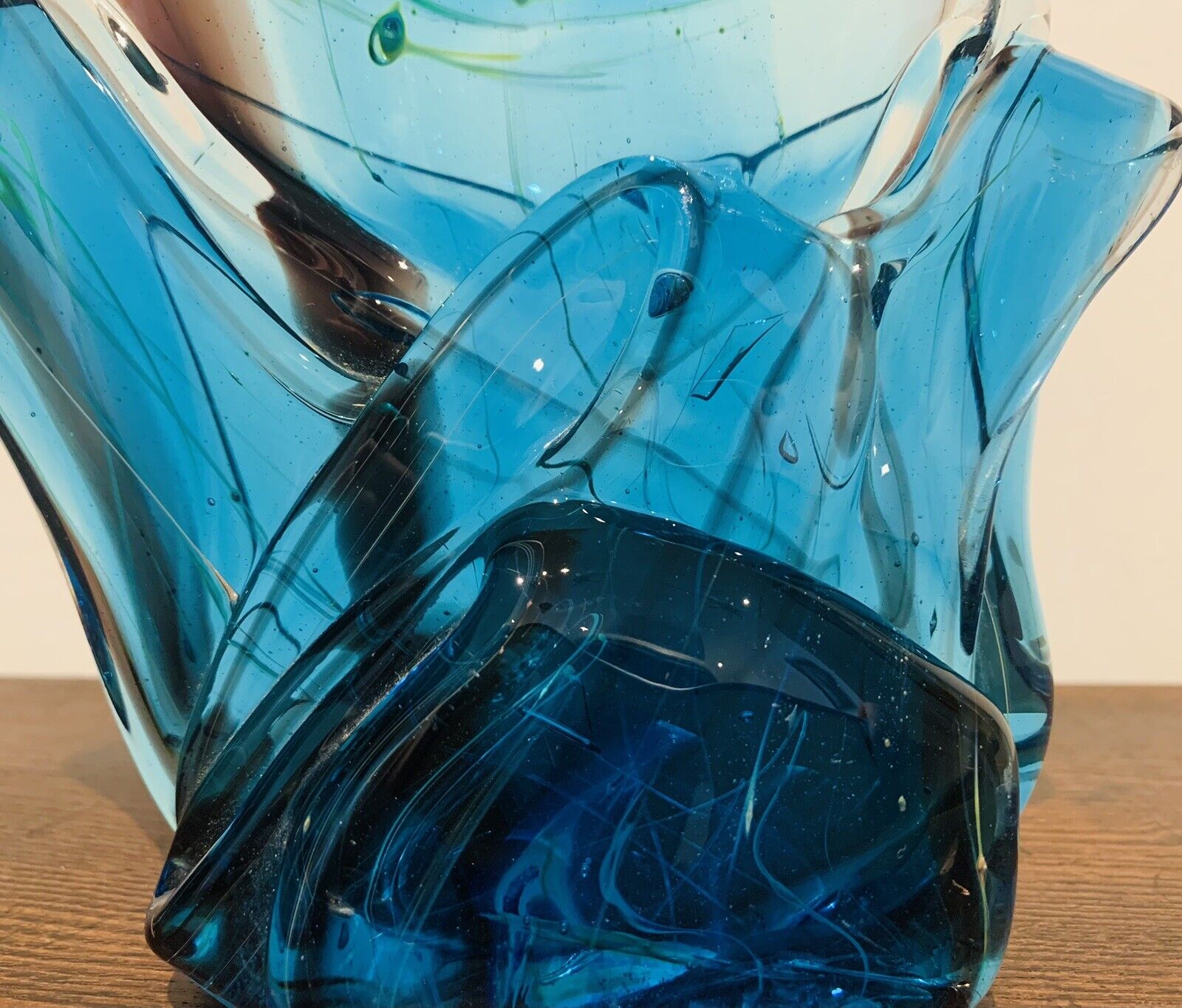Mdina Vintage 'Sea & Sand Collection' Freeform Glass Sculpture (MCM)