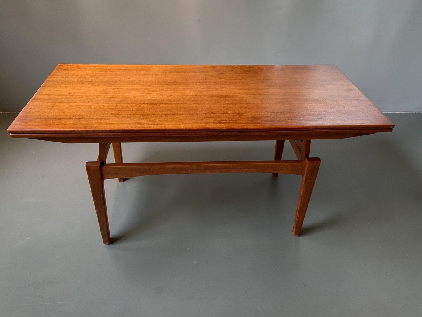 Kai Kristiansen for Trioh: 1960s Danish Teak 'Elevator' Metamorphic Dining Table