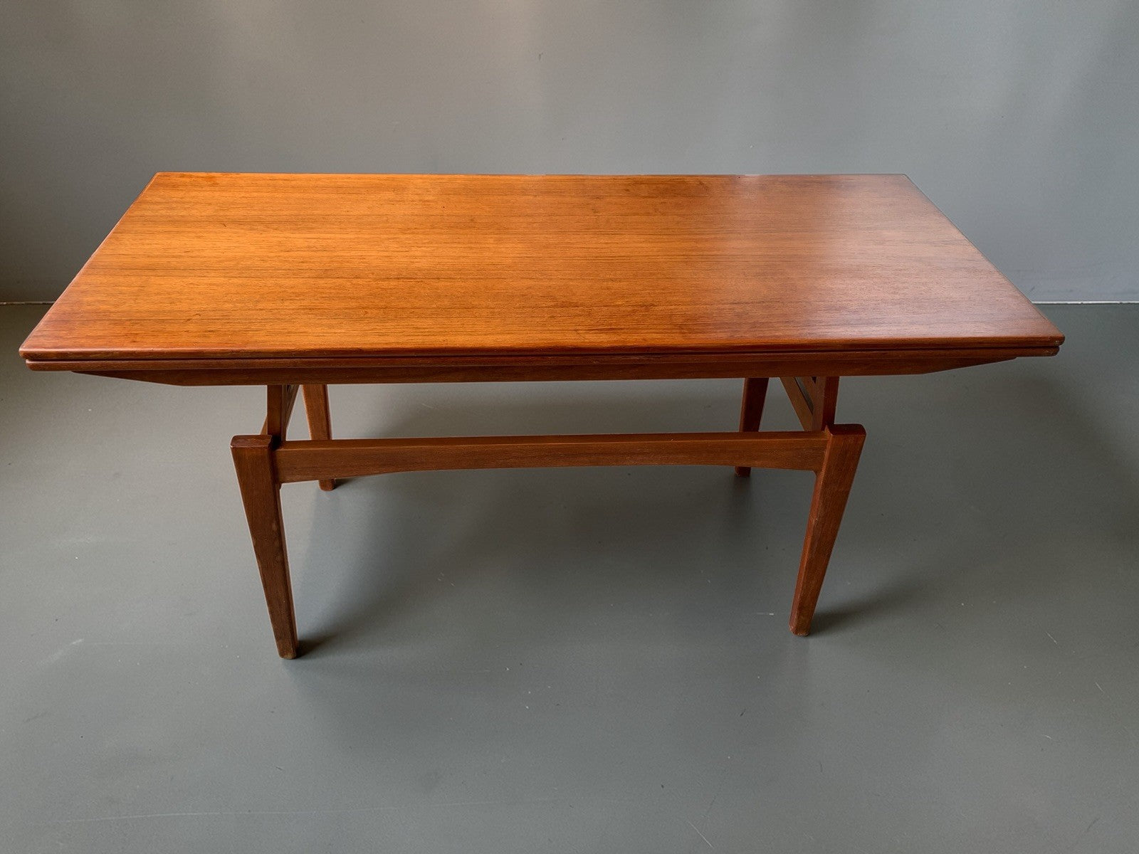Kai Kristiansen for Trioh: 1960s Danish Teak 'Elevator' Metamorphic Dining Table