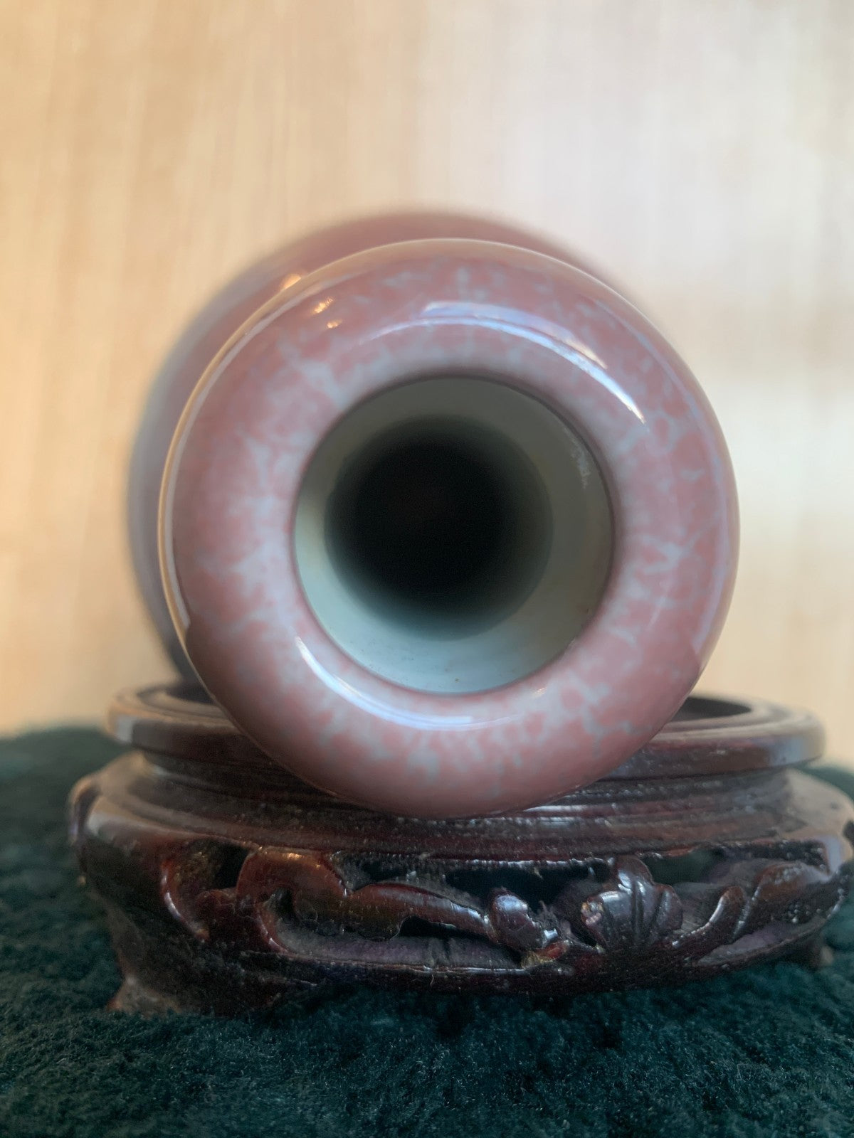 Beautiful Antique Chinese Flambé Glazed Porcelain Bottle Vase Late Qing (1900's)