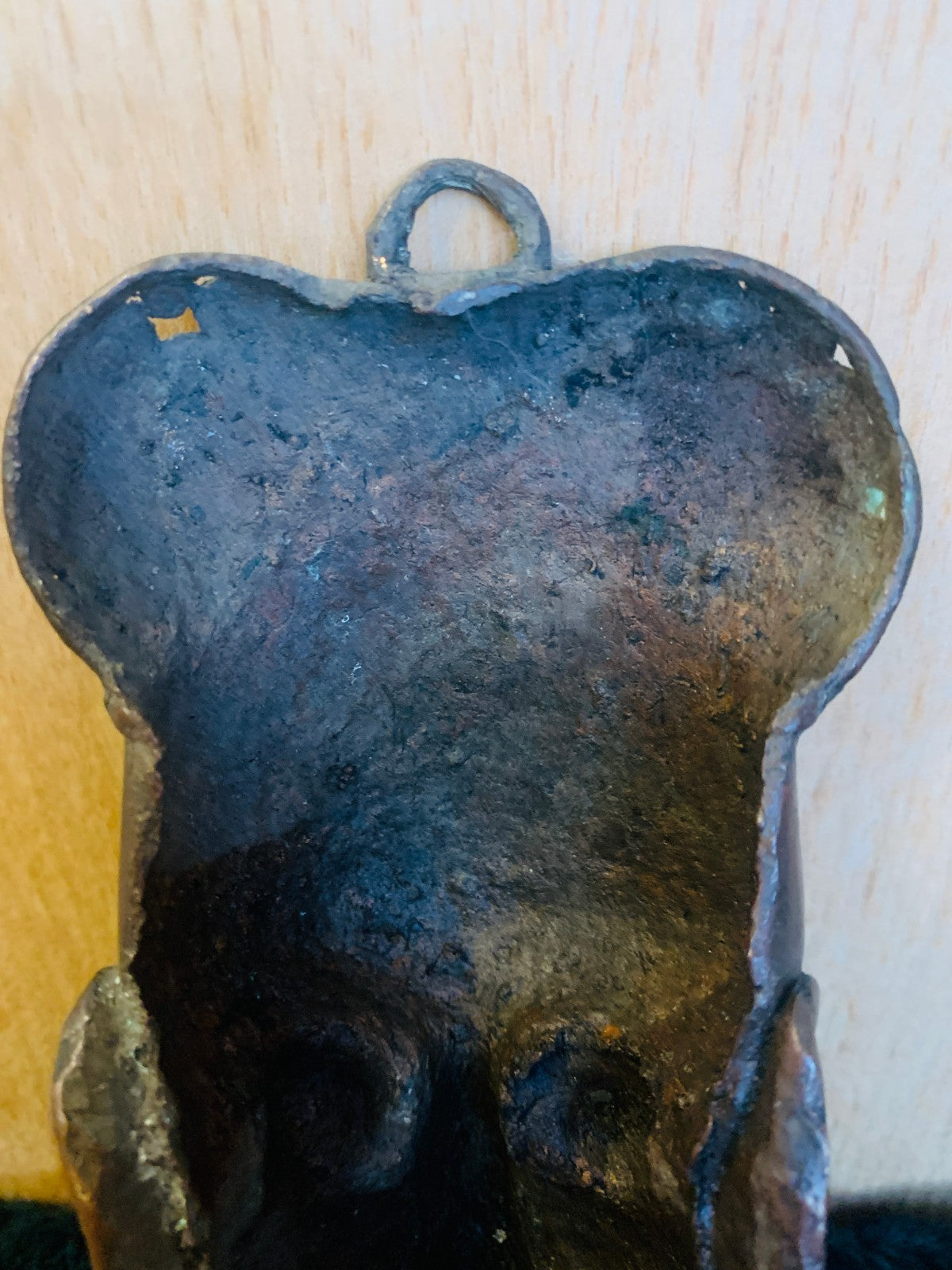 Antique / Vintage West African Bronze Ceremonia Pendant Plaque – Edo/Benin Style