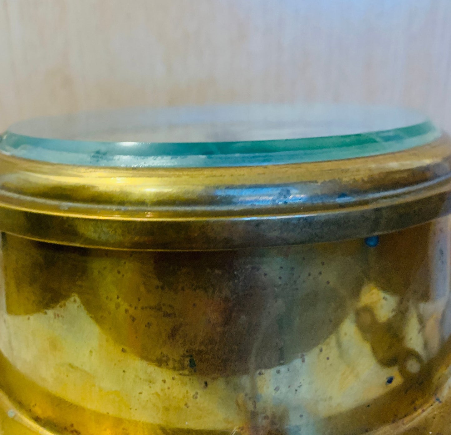 Pre-1867 Antique Brass Bulkhead Clock by Cooke, Hull, precursor to B.Cooke & Son