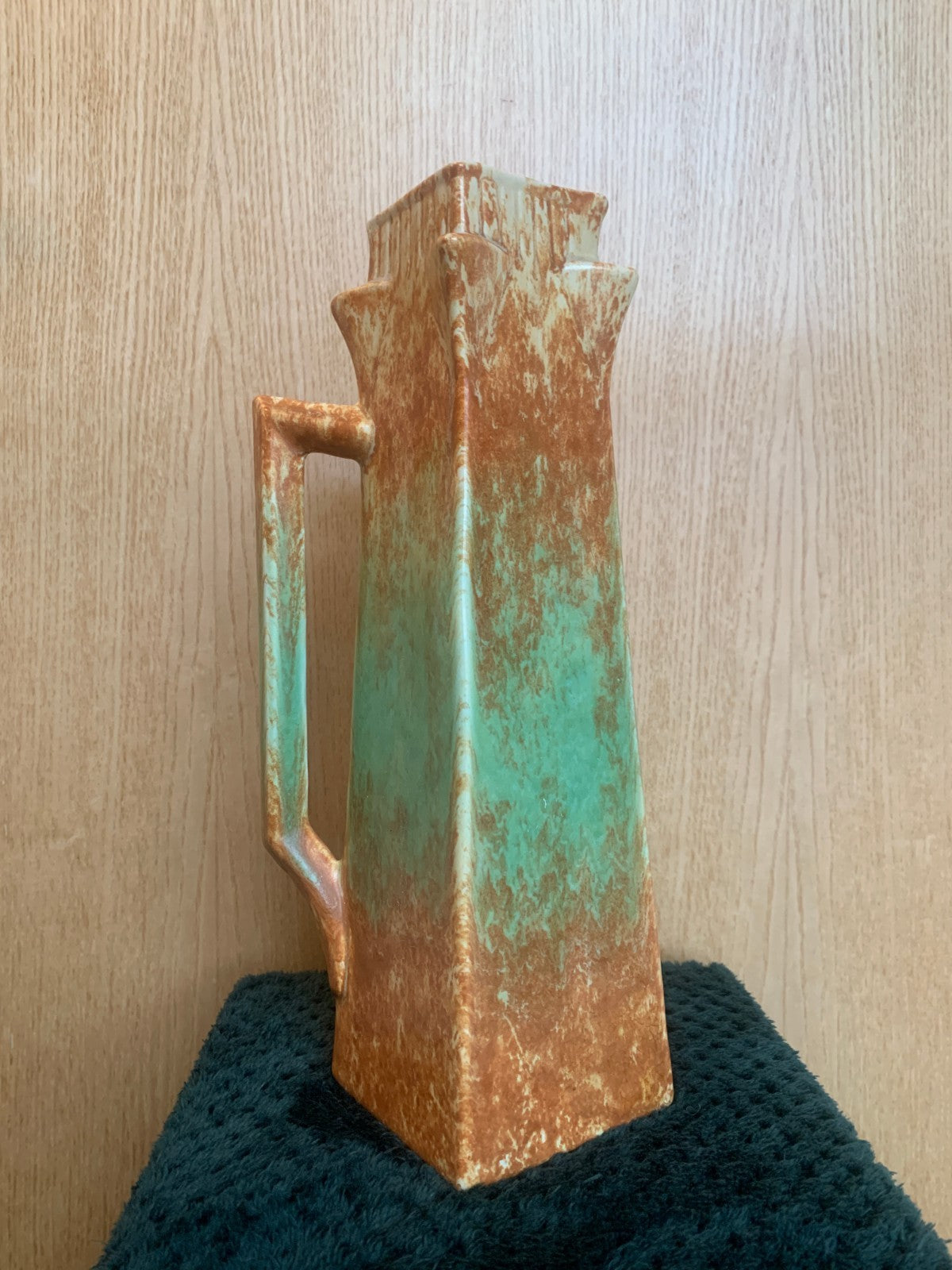 Beautiful Vintage 1930’s-40’s , E Radford Art Deco Jug Vase Pitcher Hand Painted