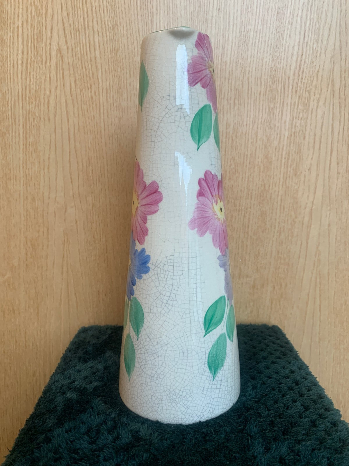 Royal Art Pottery Art Deco Handpainted Floral Jug / Ewer (c. 1930s) .