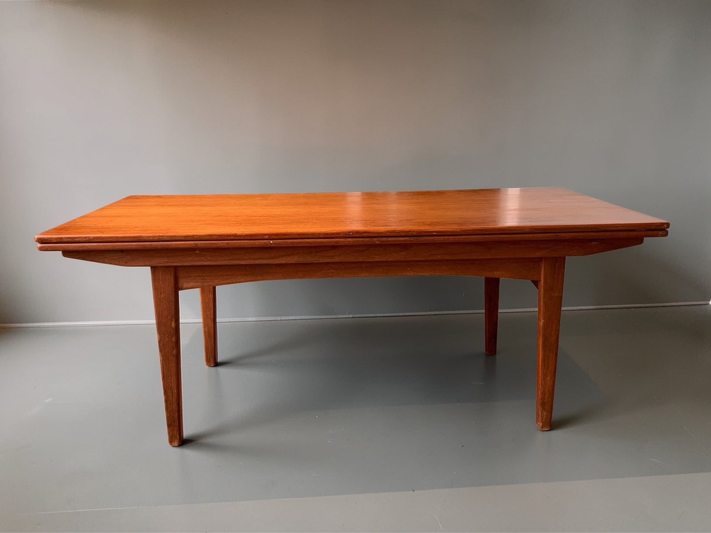 Kai Kristiansen for Trioh: 1960s Danish Teak 'Elevator' Metamorphic Dining Table