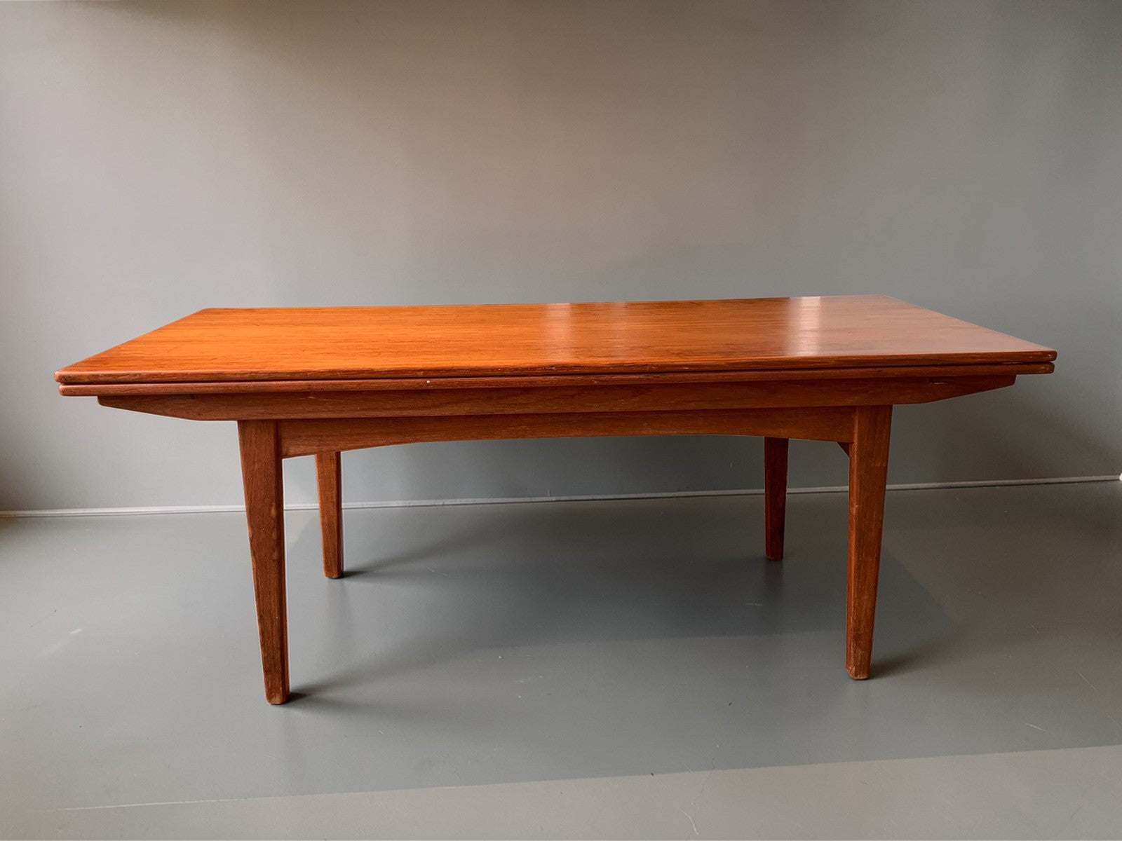 Kai Kristiansen for Trioh: 1960s Danish Teak 'Elevator' Metamorphic Dining Table