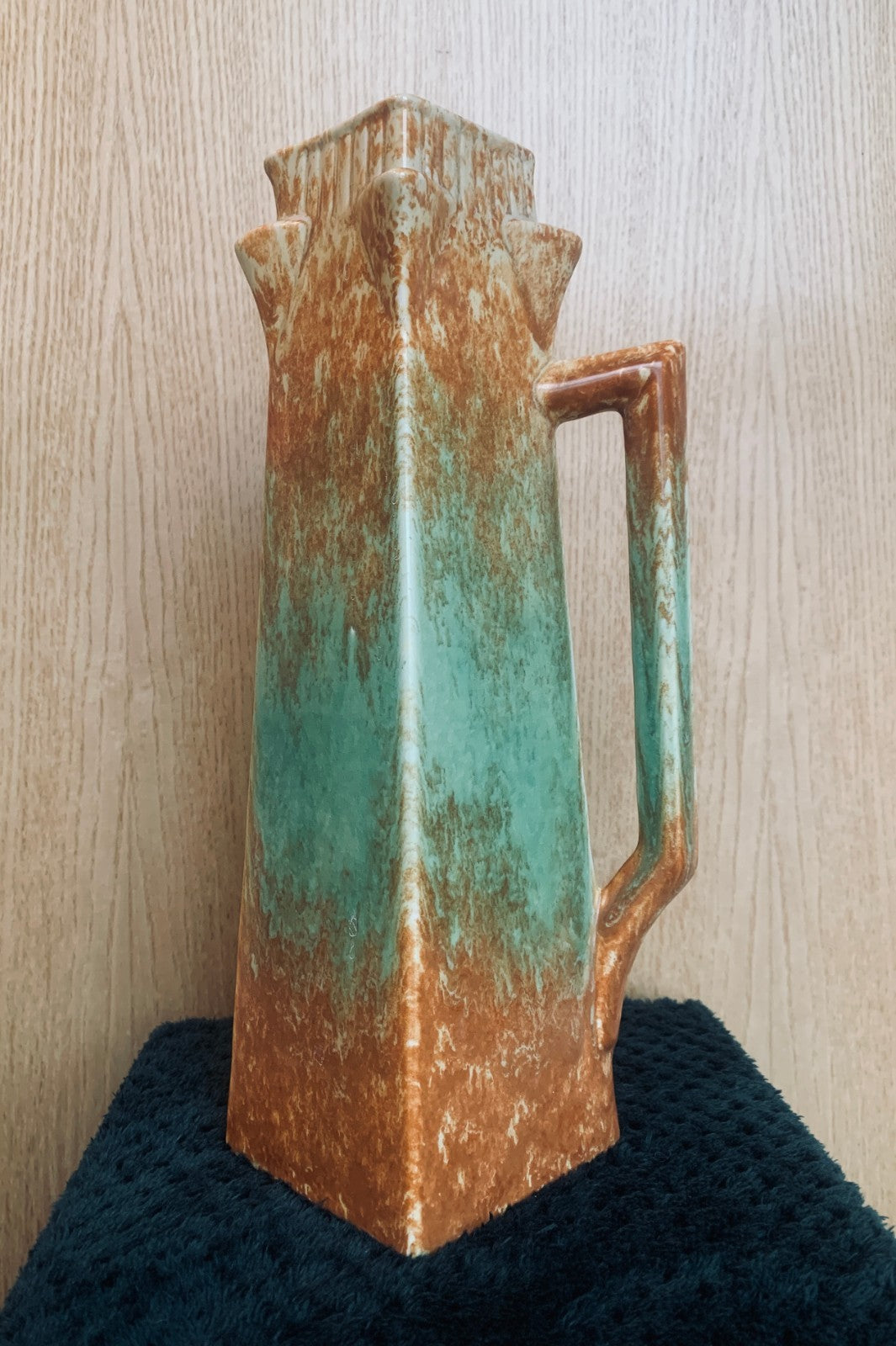 Beautiful Vintage 1930’s-40’s , E Radford Art Deco Jug Vase Pitcher Hand Painted