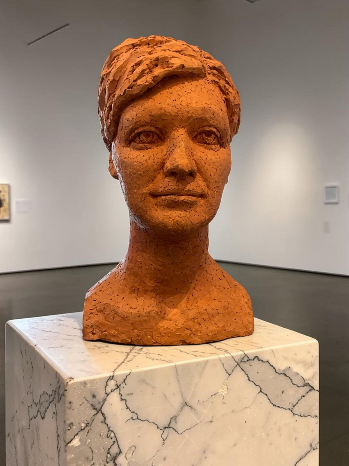 Large Contemporary Studio Art Terracotta Female Portrait Bust Late 20th Century