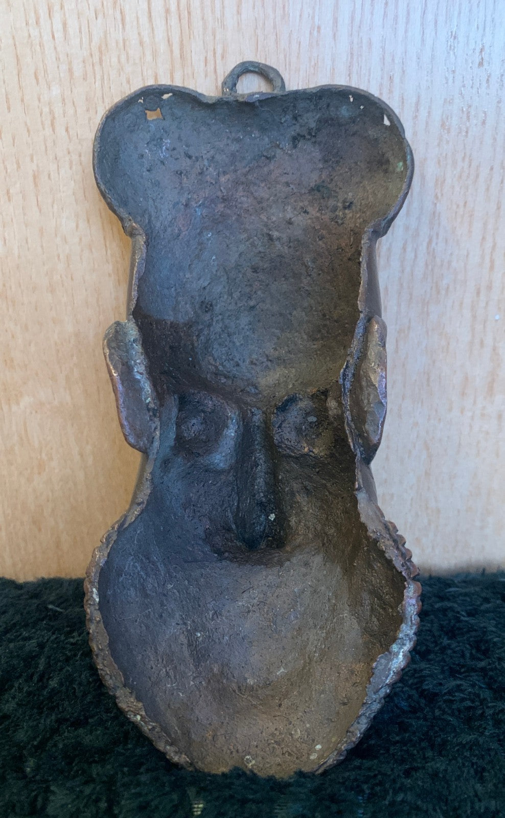 Antique / Vintage West African Bronze Ceremonia Pendant Plaque – Edo/Benin Style