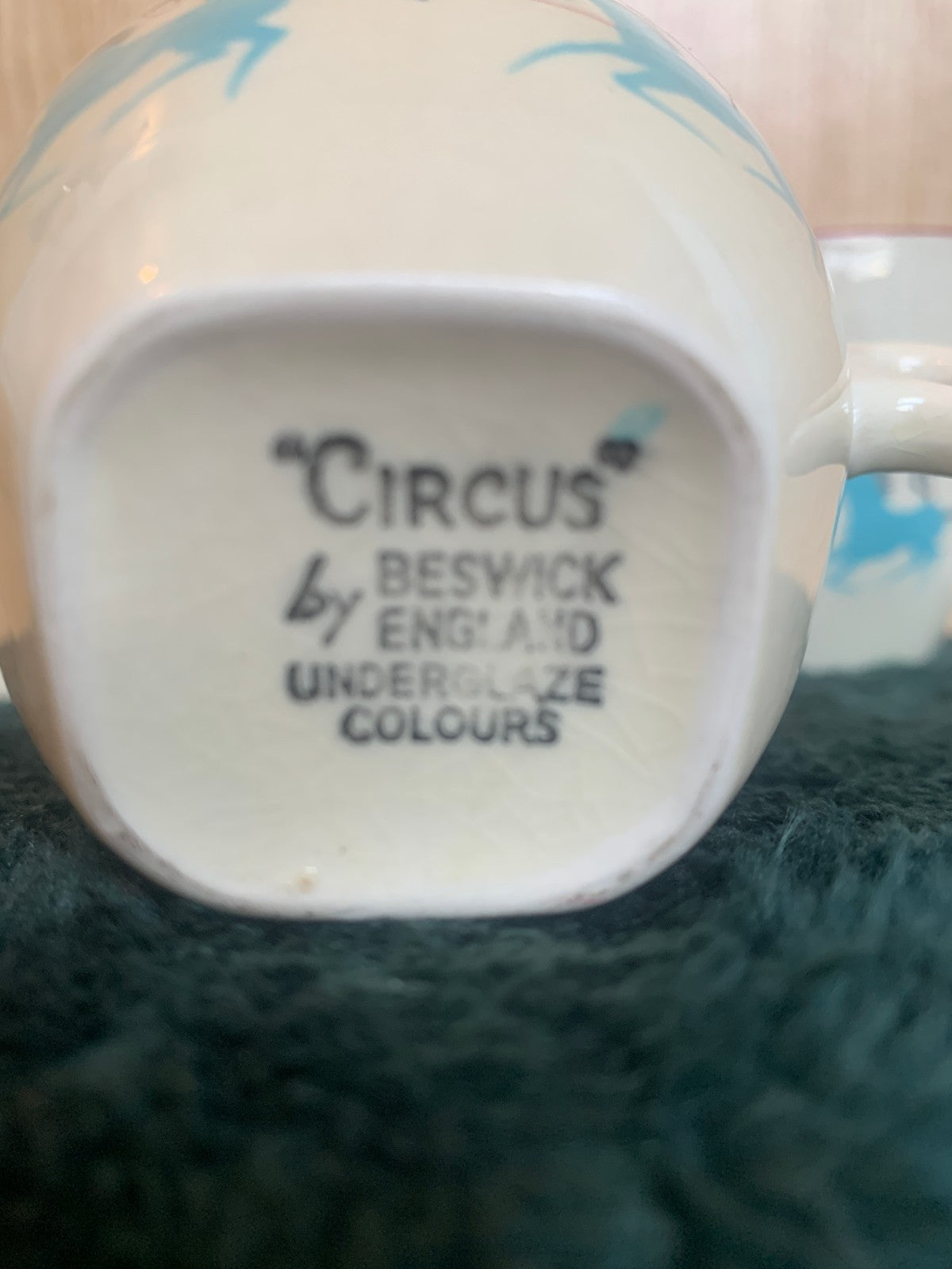 Vintage 1950's  Beswick 'Circus Pattern' Snack/Hostess Sets  (3 sets of 2)