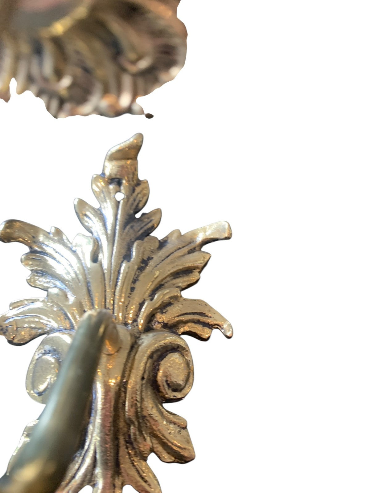 Pair of Compact French Style Solid Brass ‘Dauphine’ Single Wall Lights by Impex